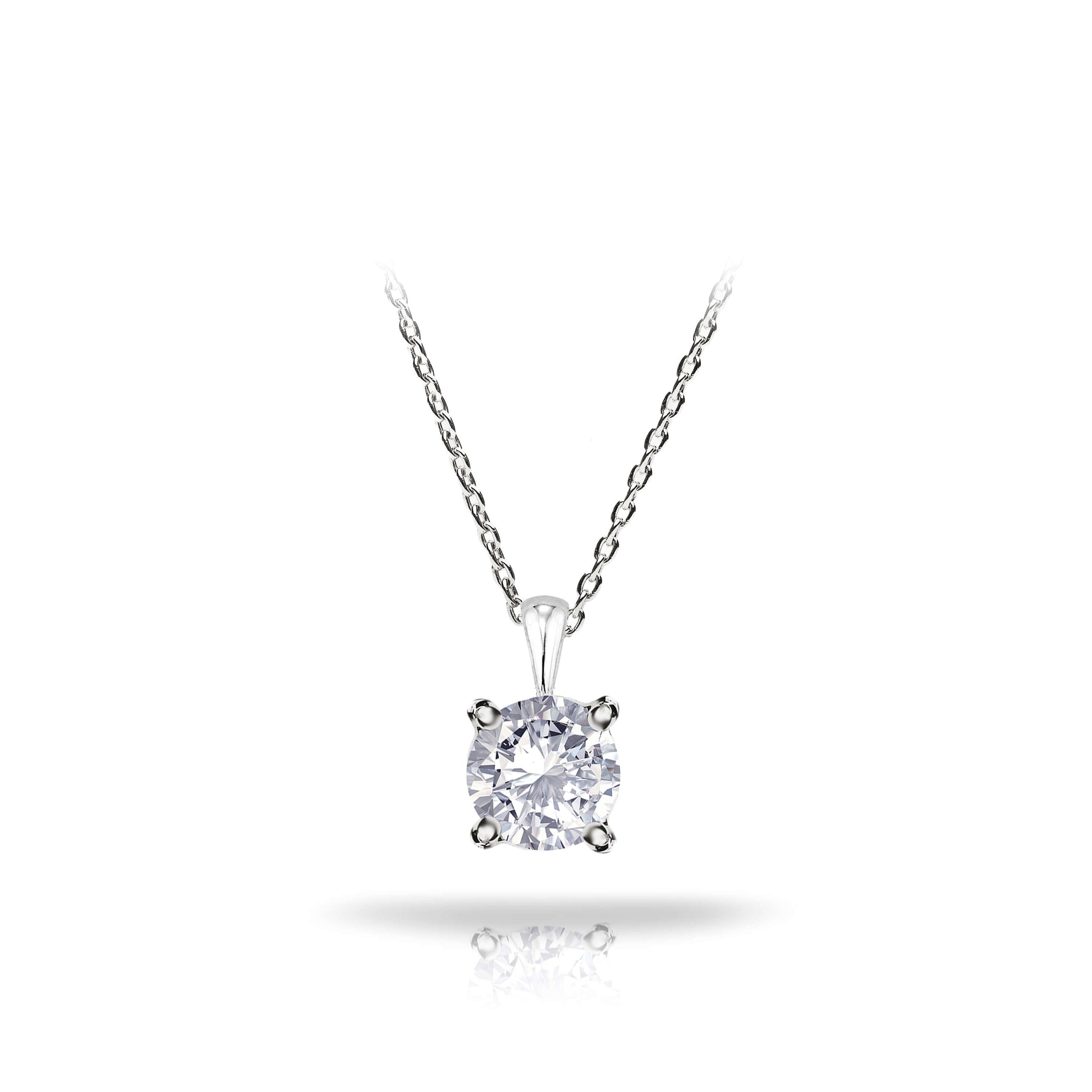 Ellen Solitaire Diamond Pendant Necklace