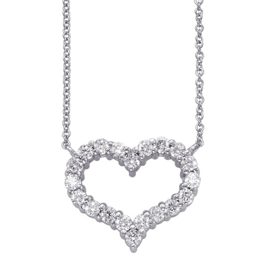This Necklace is available in 14K White Gold. There are a total of 20 stones. There are Rounds with a total carat weight of 0.29 set in a Prong Set setting.