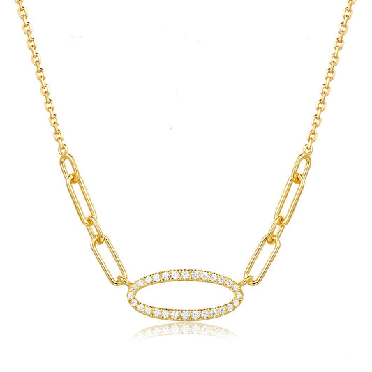 This Necklace is available in 14K Yellow Gold. There are a total of 28 stones. There are Rounds with a total carat weight of 0.13 set in a Micro Prong setting.
