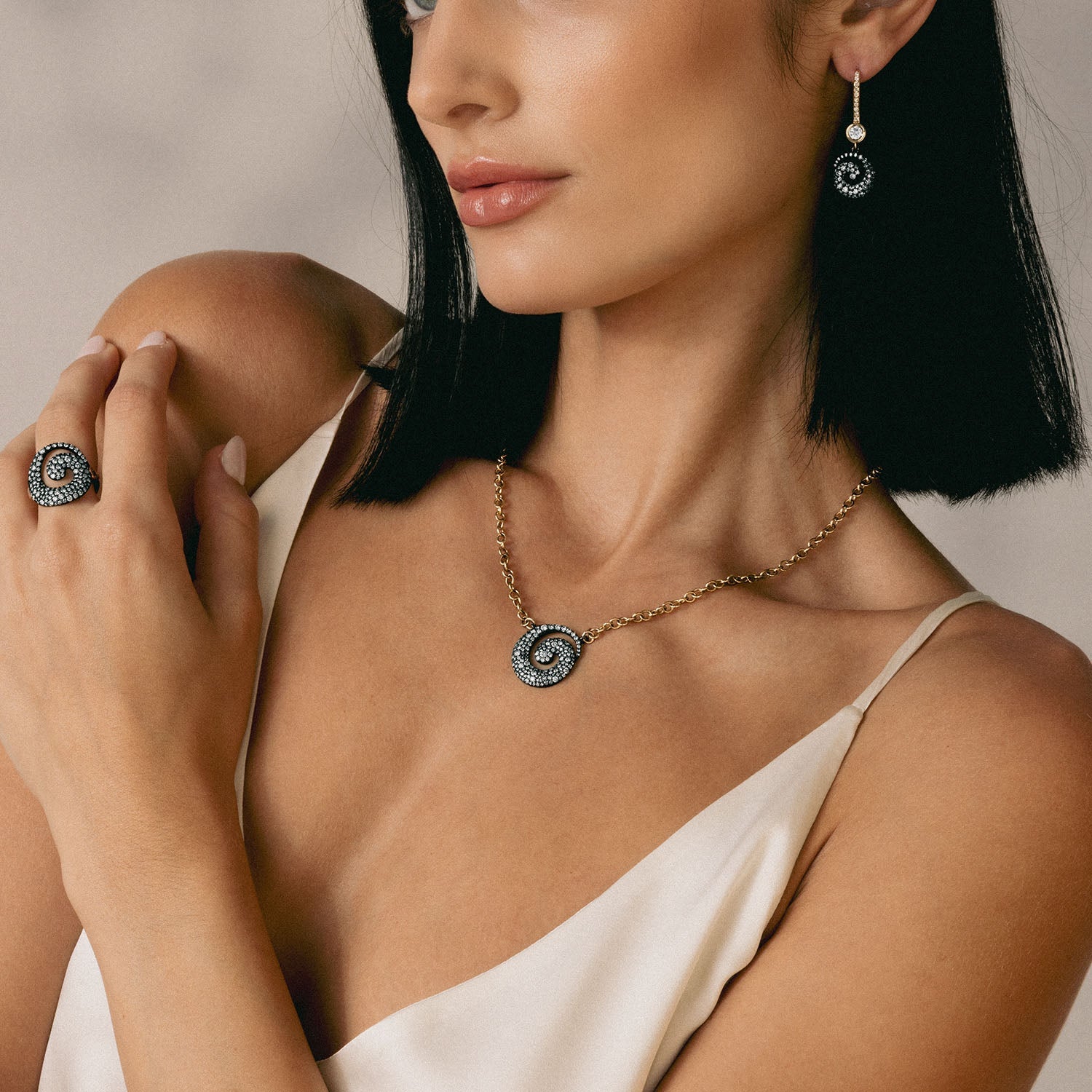 Miramar Diamond Cobblestone on French Hook Earrings