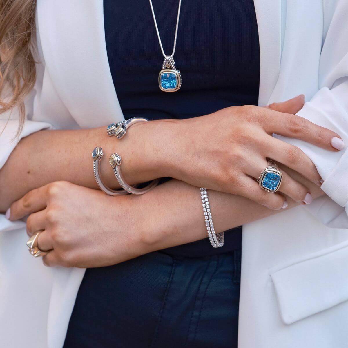 Chorus Gemstone Cuff Bracelet