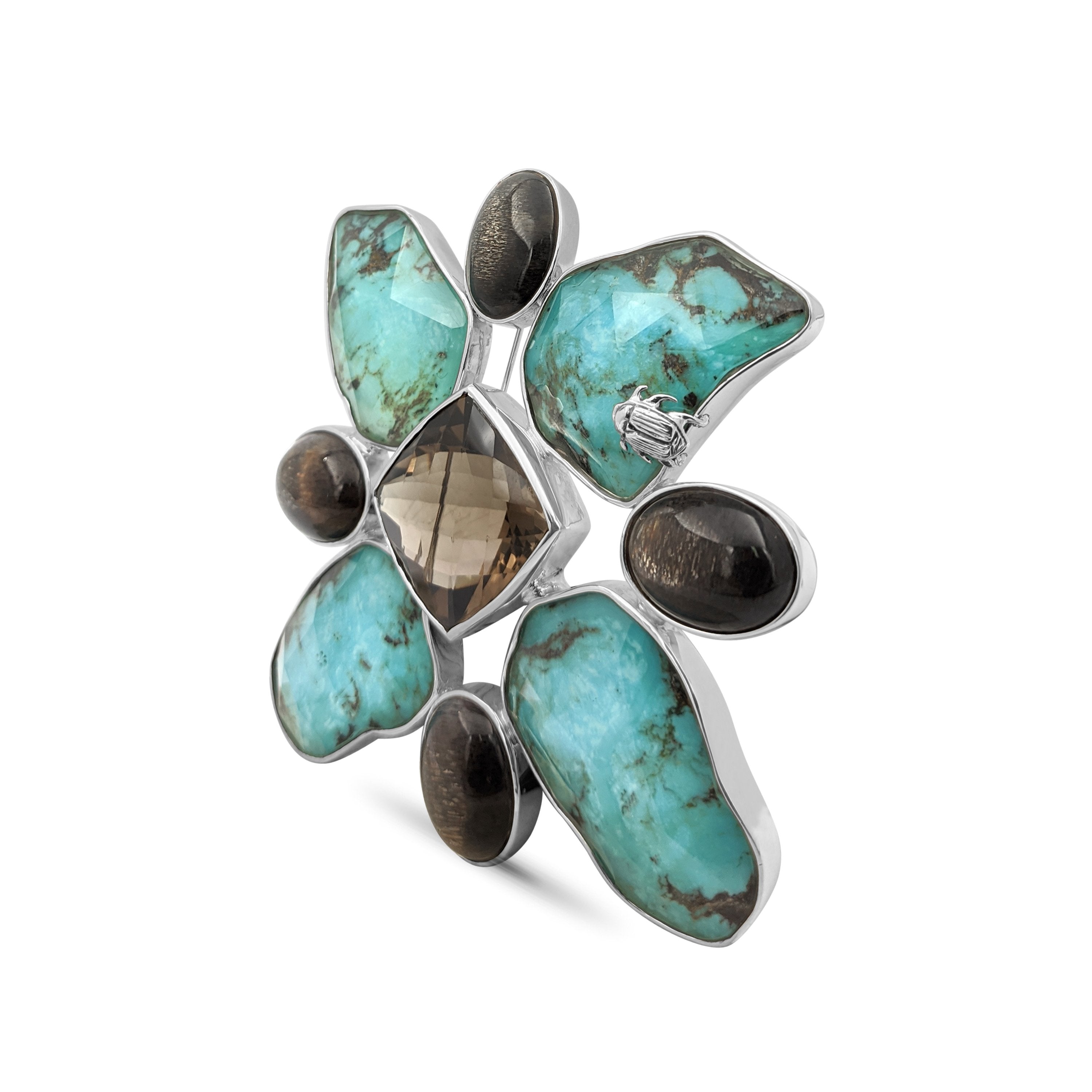 one-of-a-kind-american-turquoise-natural-quartz-sunstone-smoky-quartz-maltes-pin-in-sterling-silver-with-adam