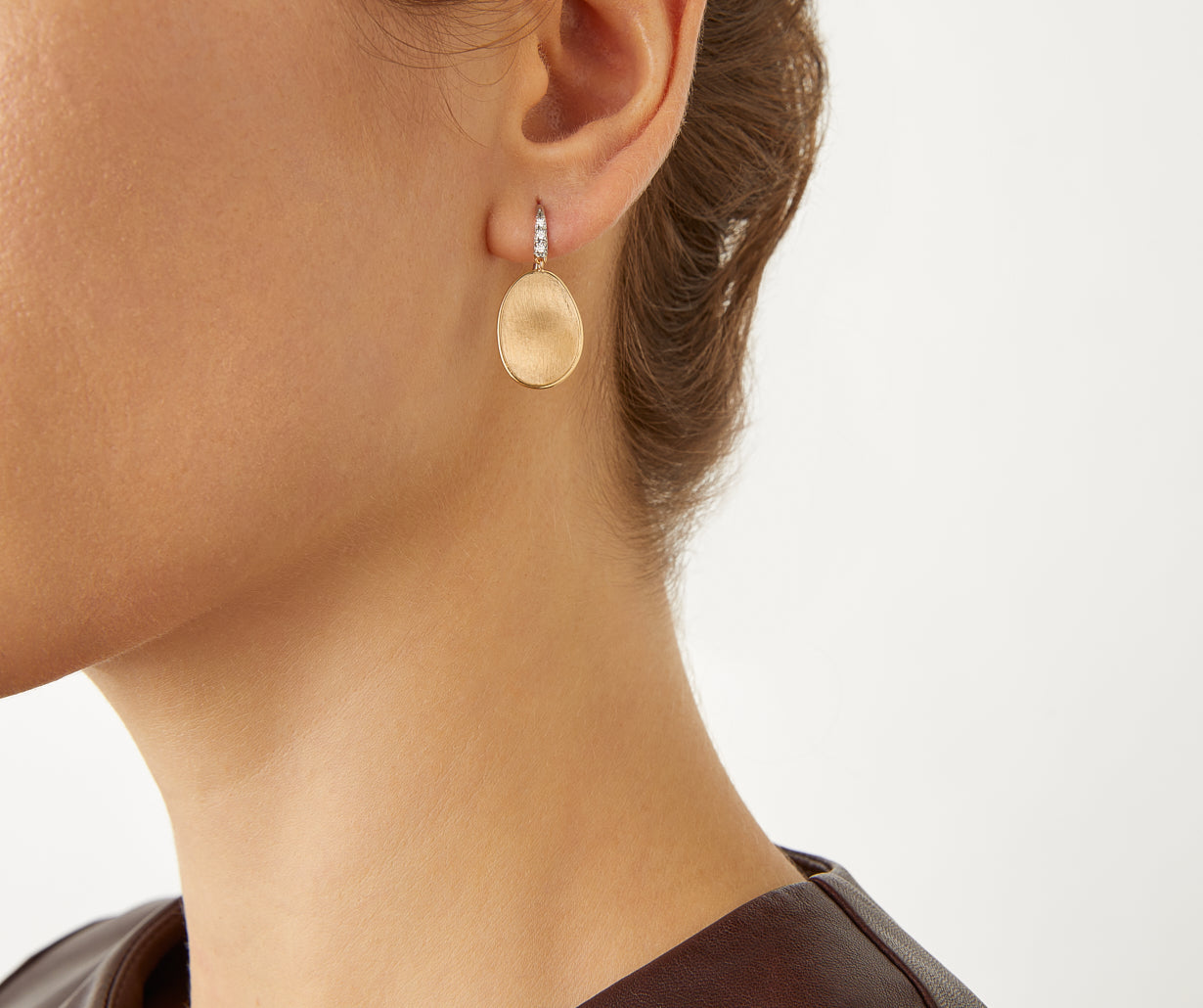 Diamond-studded earrings, small