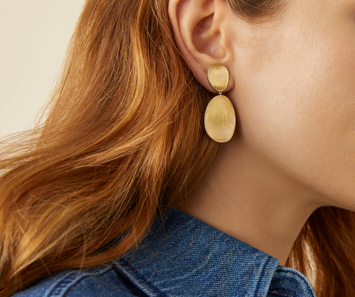 Gold chandelier earrings, medium