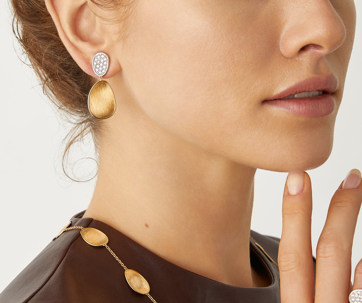 Diamond chandelier earrings, mini