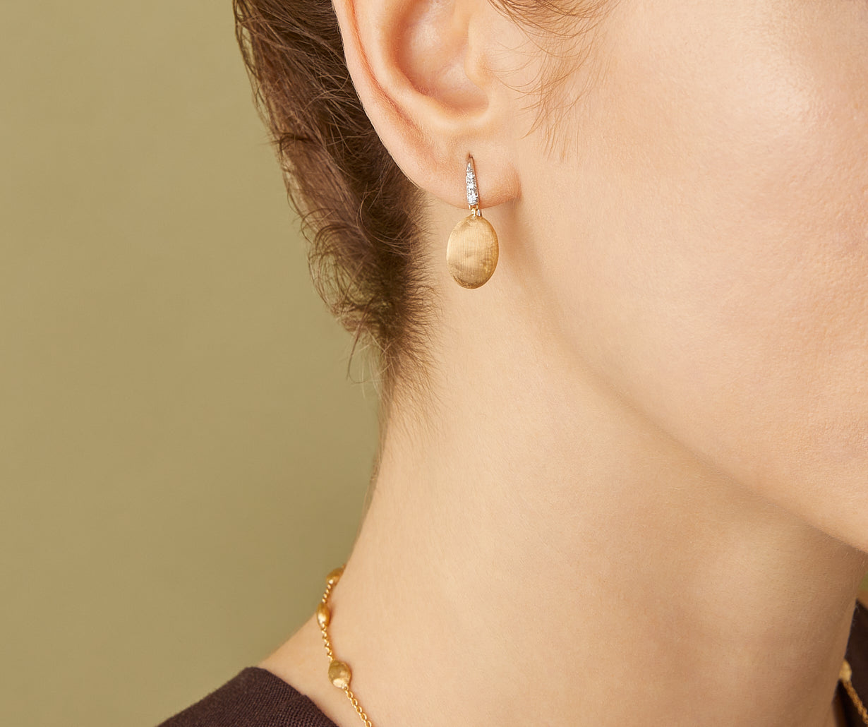 Diamond-studded earrings
