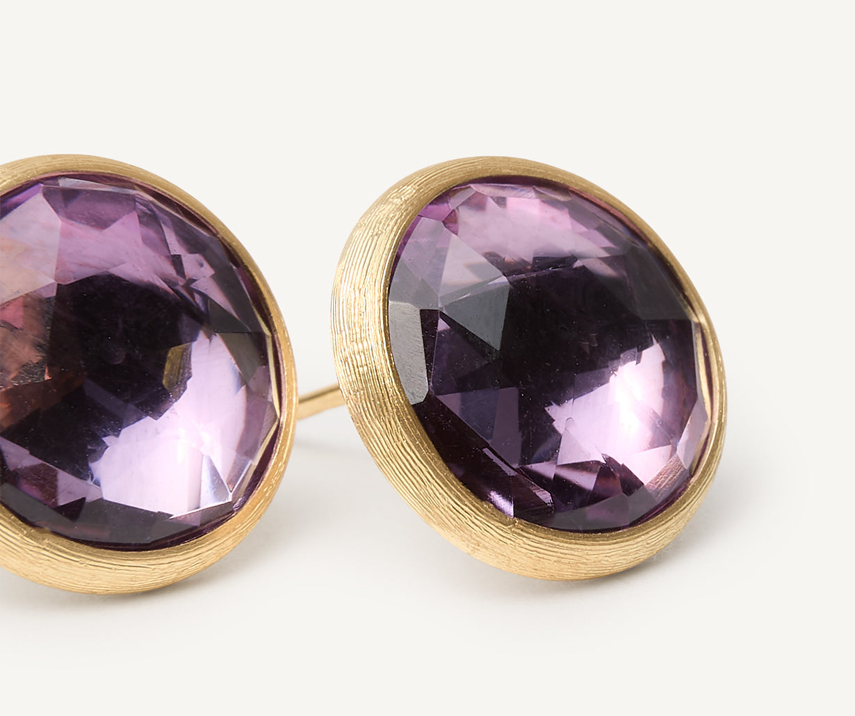 Amethyst stud earrings, large