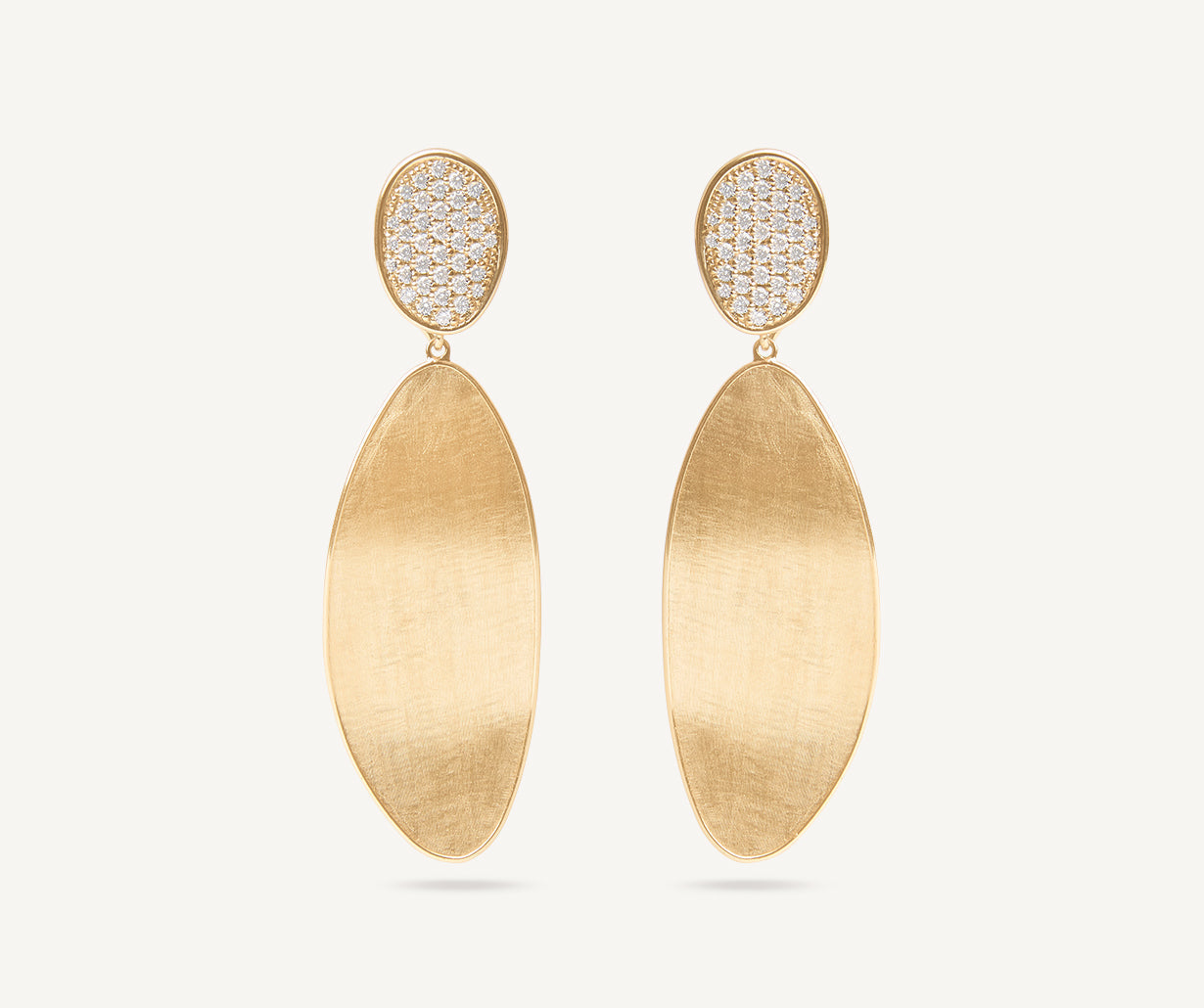 Convertible gold chandelier earrings with diamonds
