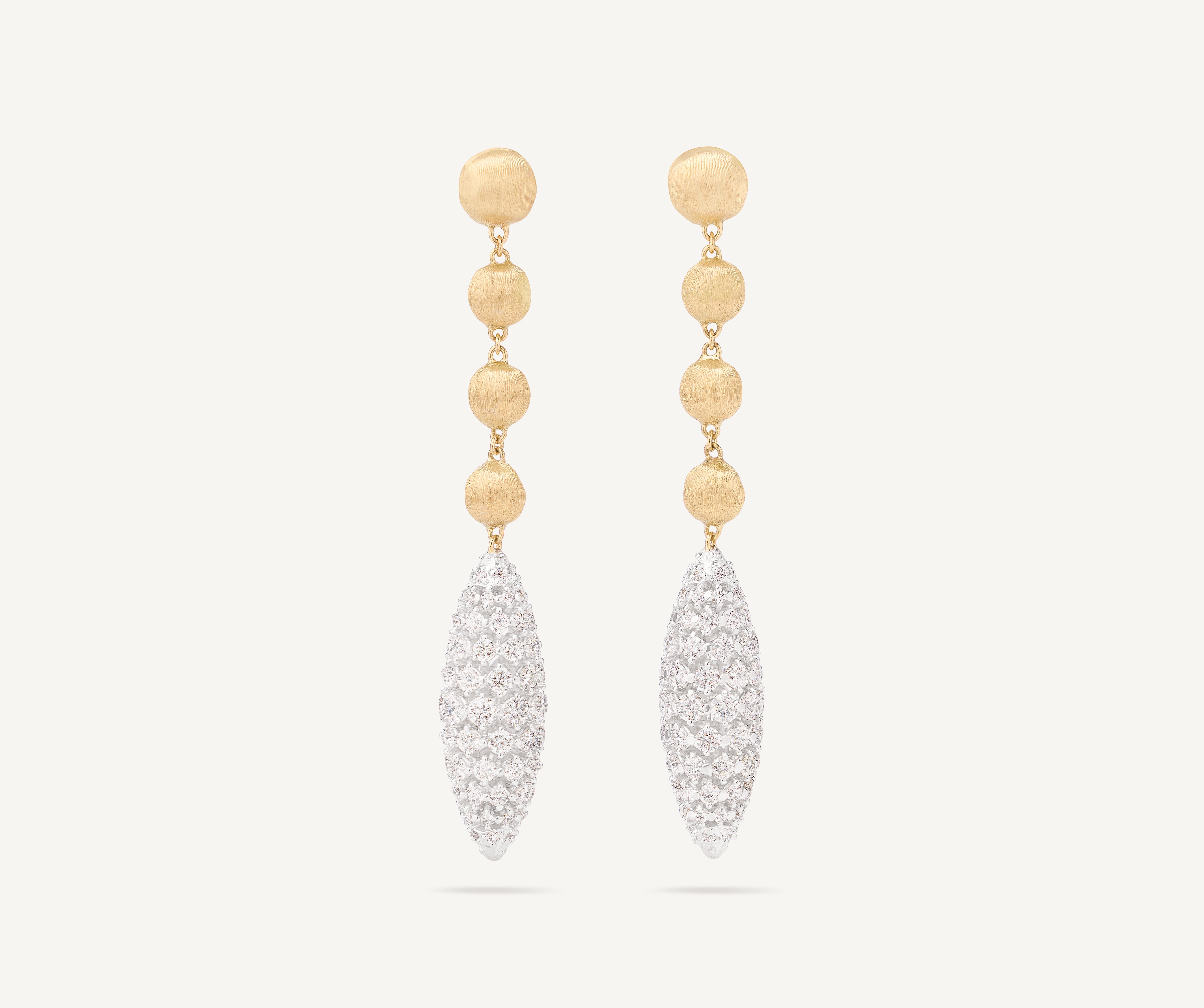 18K Yellow Gold Chandelier Earrings With Diamonds