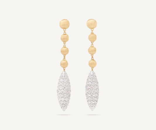 18K Yellow Gold Chandelier Earrings With Diamonds