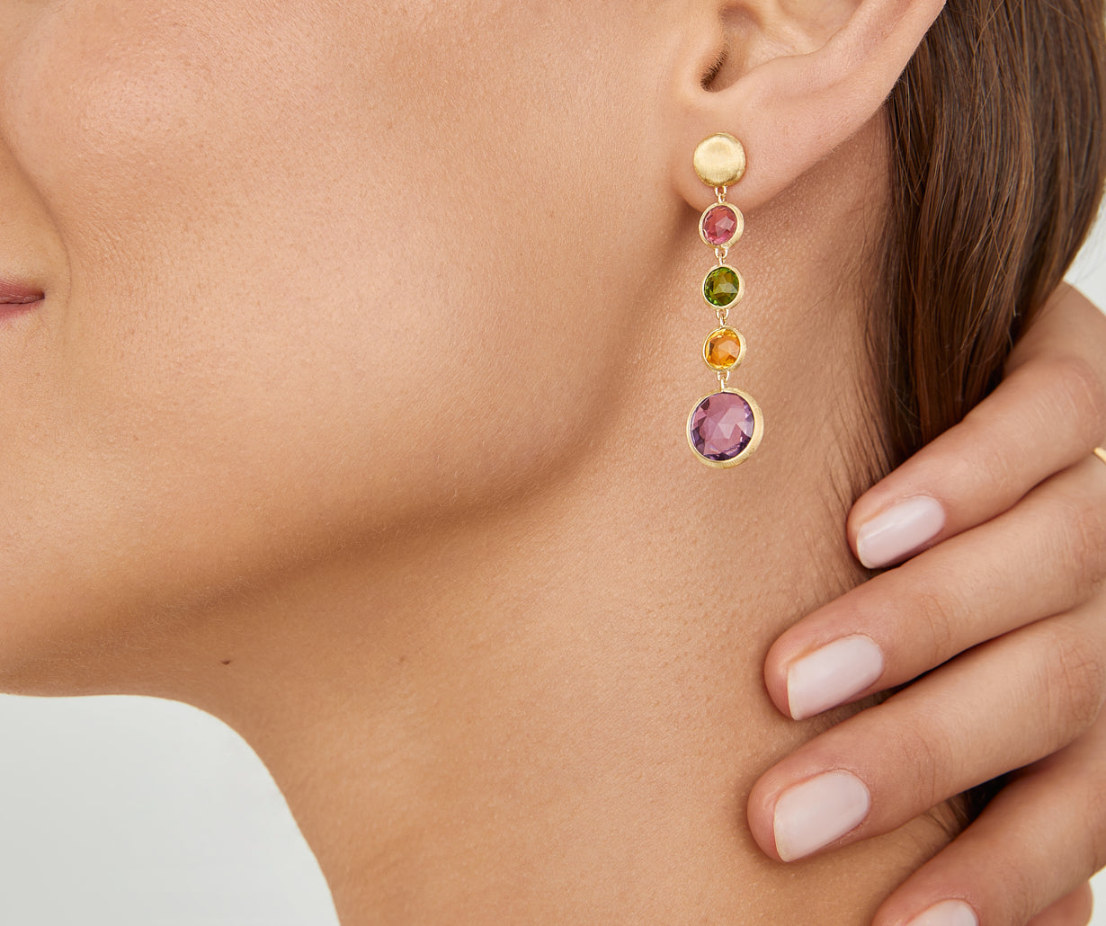 Multicoloured drop earrings