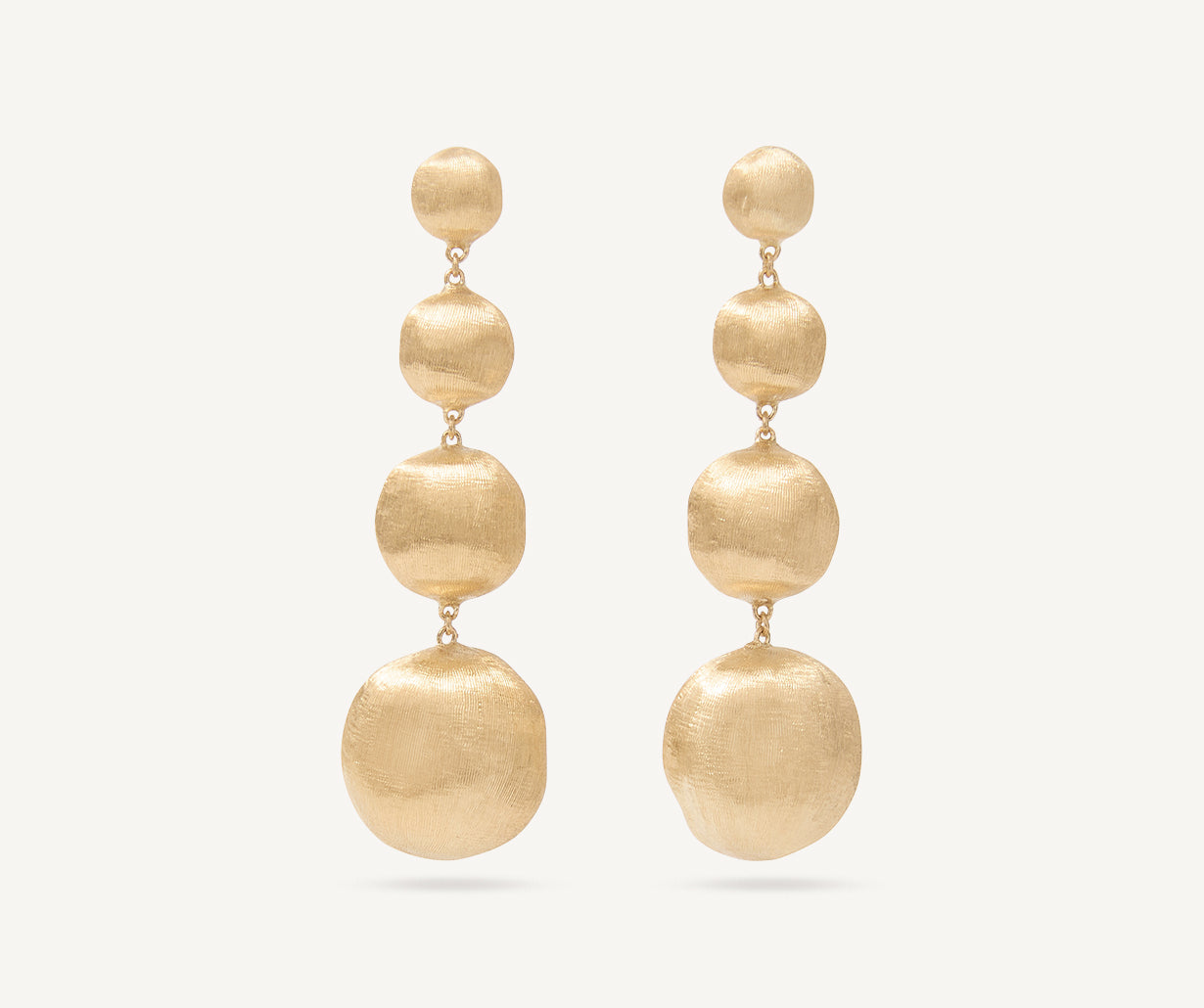 Gold bead chandelier earrings