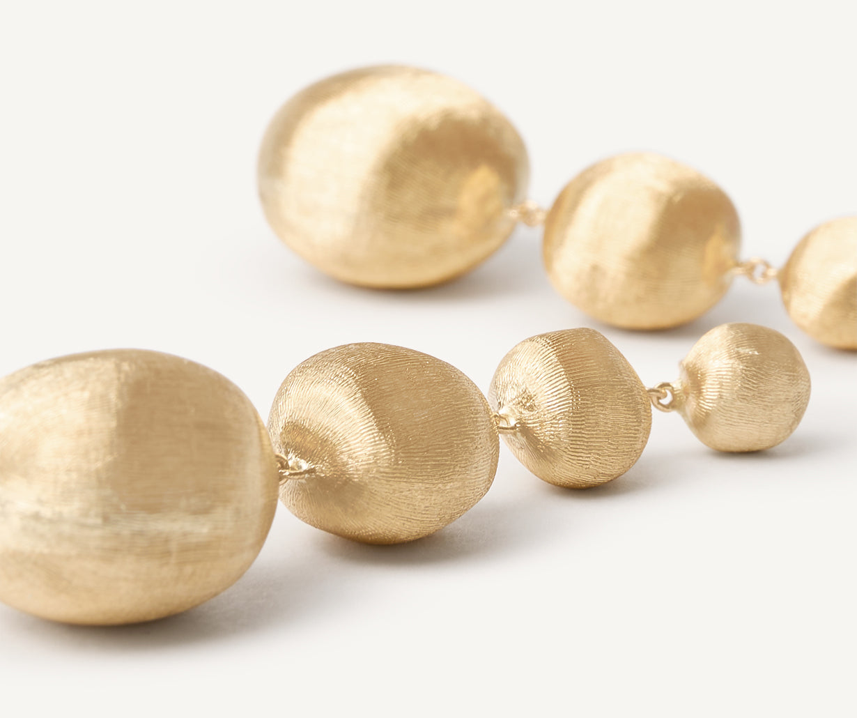 Gold bead chandelier earrings