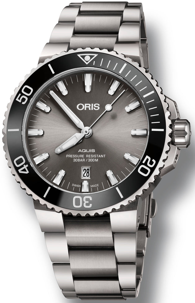 Oris Aquis Titanium Date Automatic Watch 01 733 7730 7153-07 8 24 15PEB
