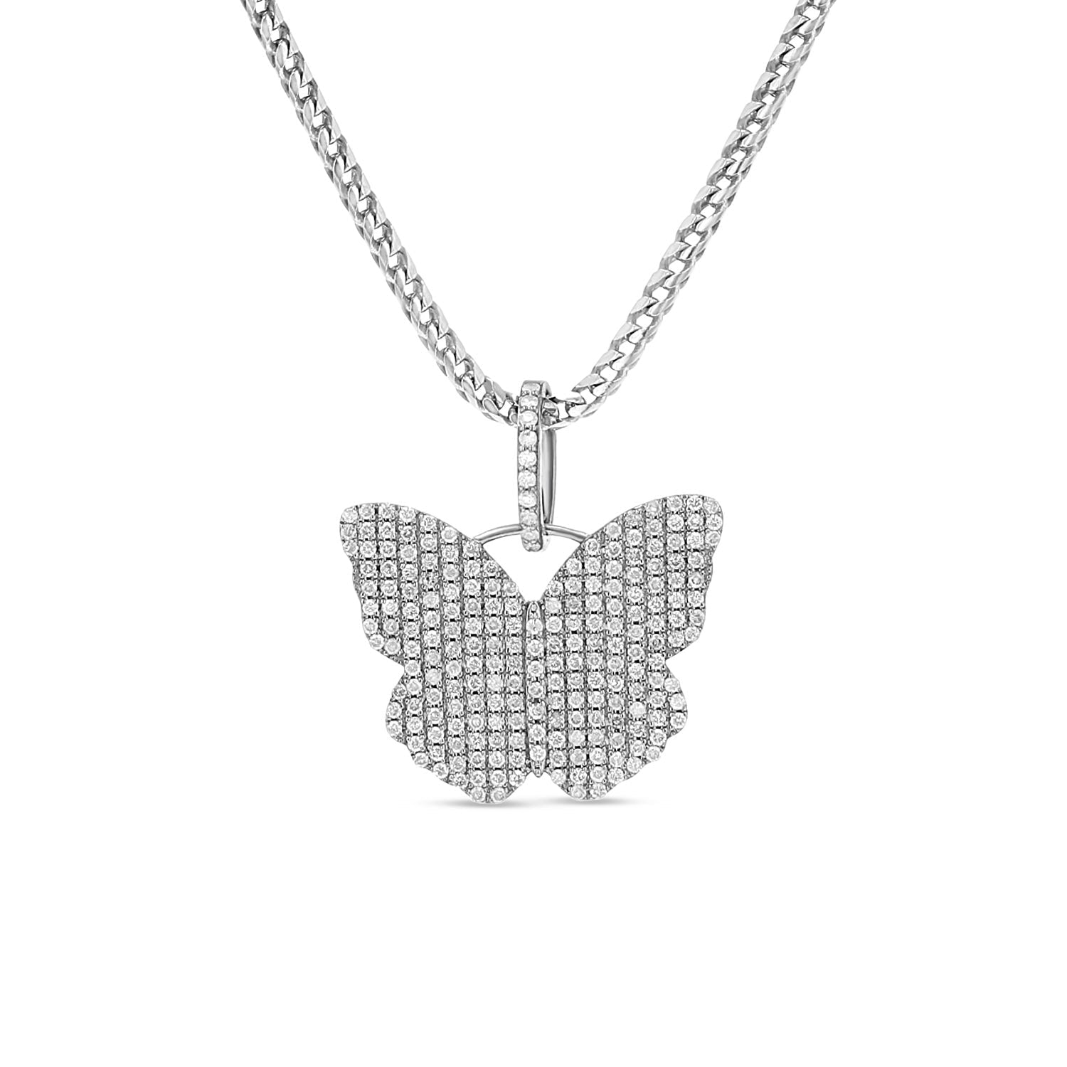 All Diamond Butterfly Pendant
