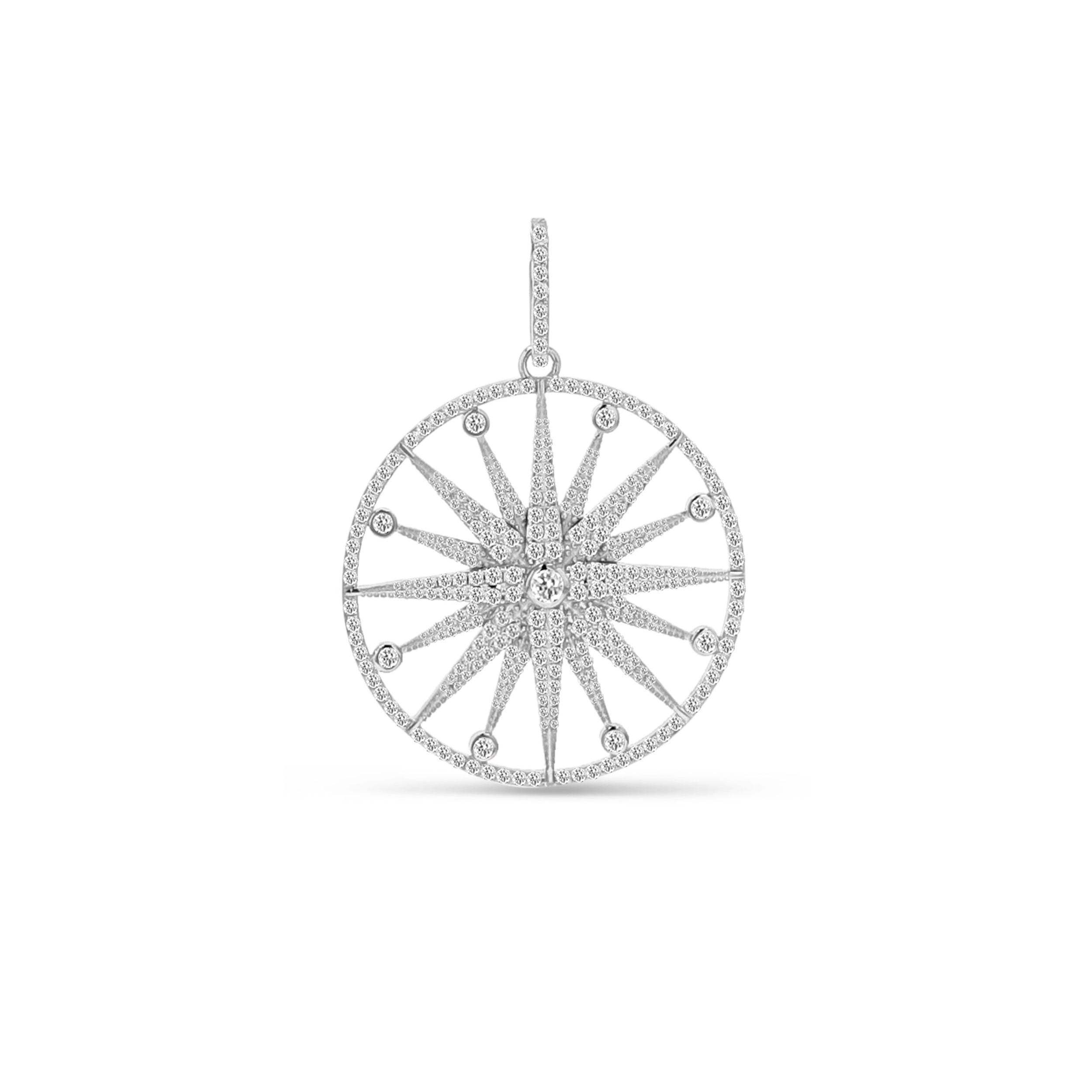 Diamond Starburst Pendant Only or on Soho Chain Necklace
