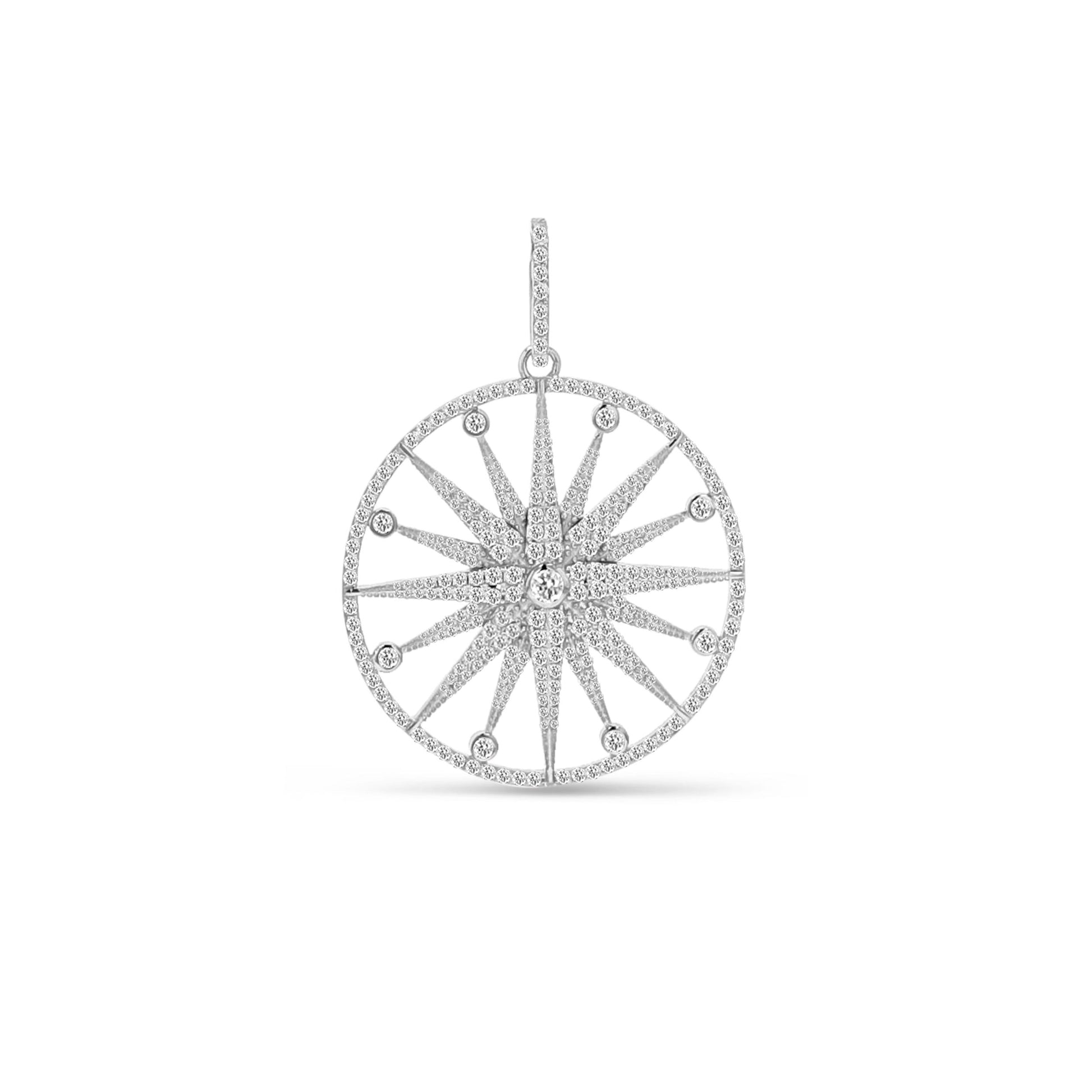 Diamond Starburst Pendant Only or on Soho Chain Necklace
