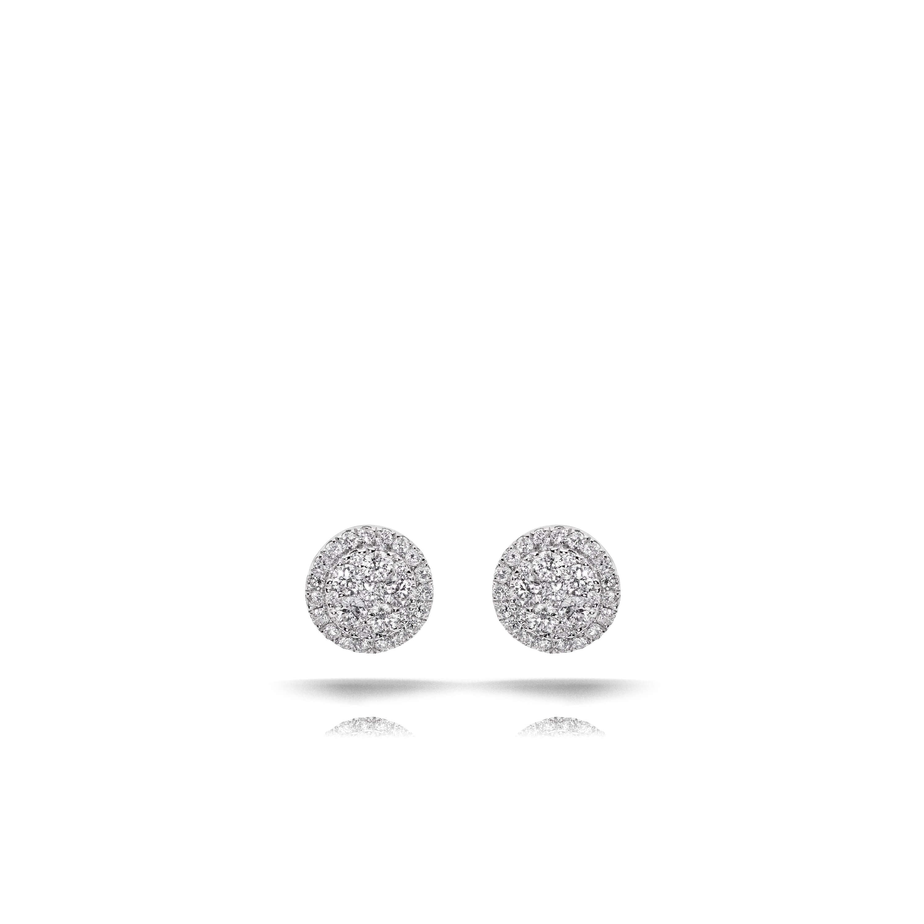 Sue Round Diamond Cluster Studs
