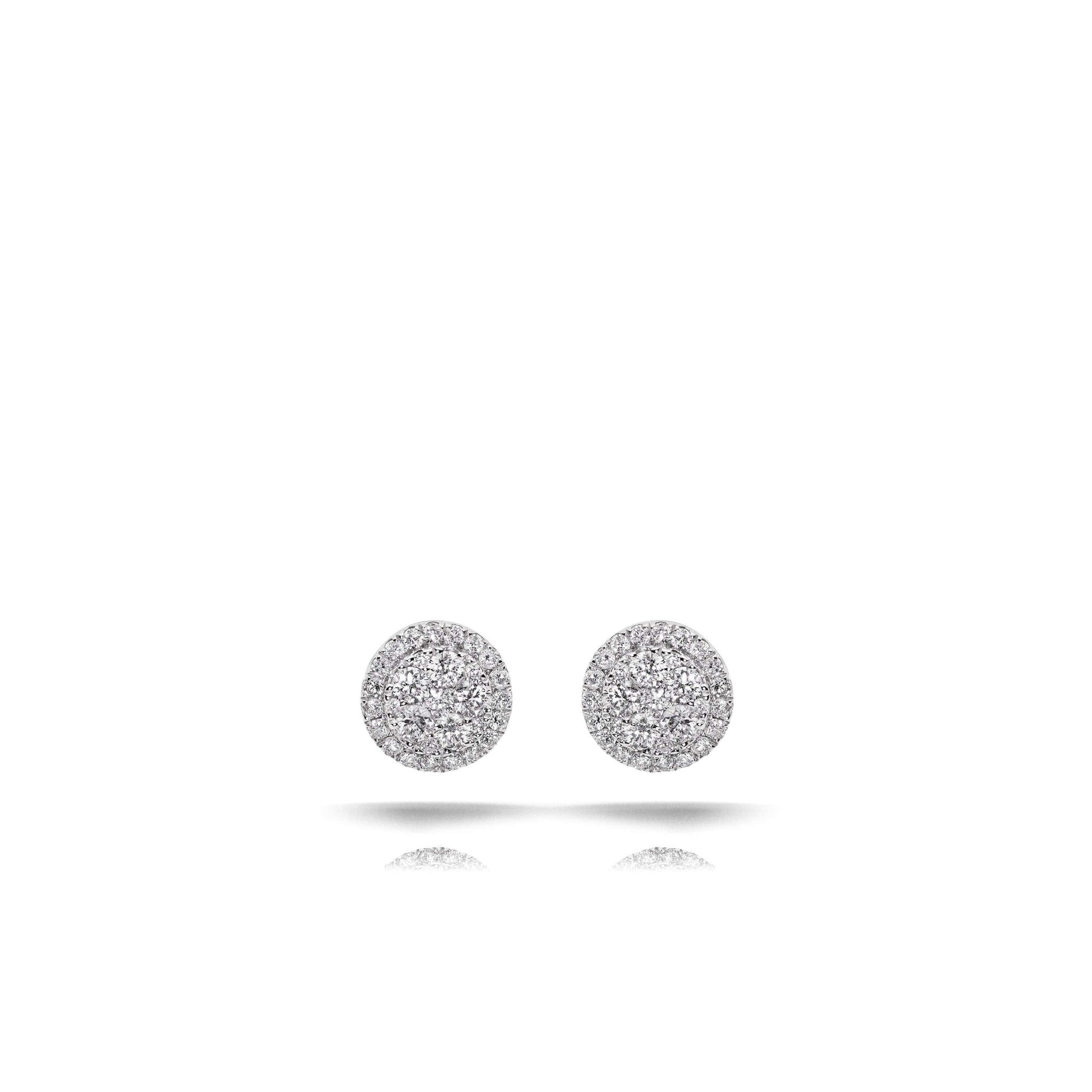 Sue Round Diamond Cluster Studs