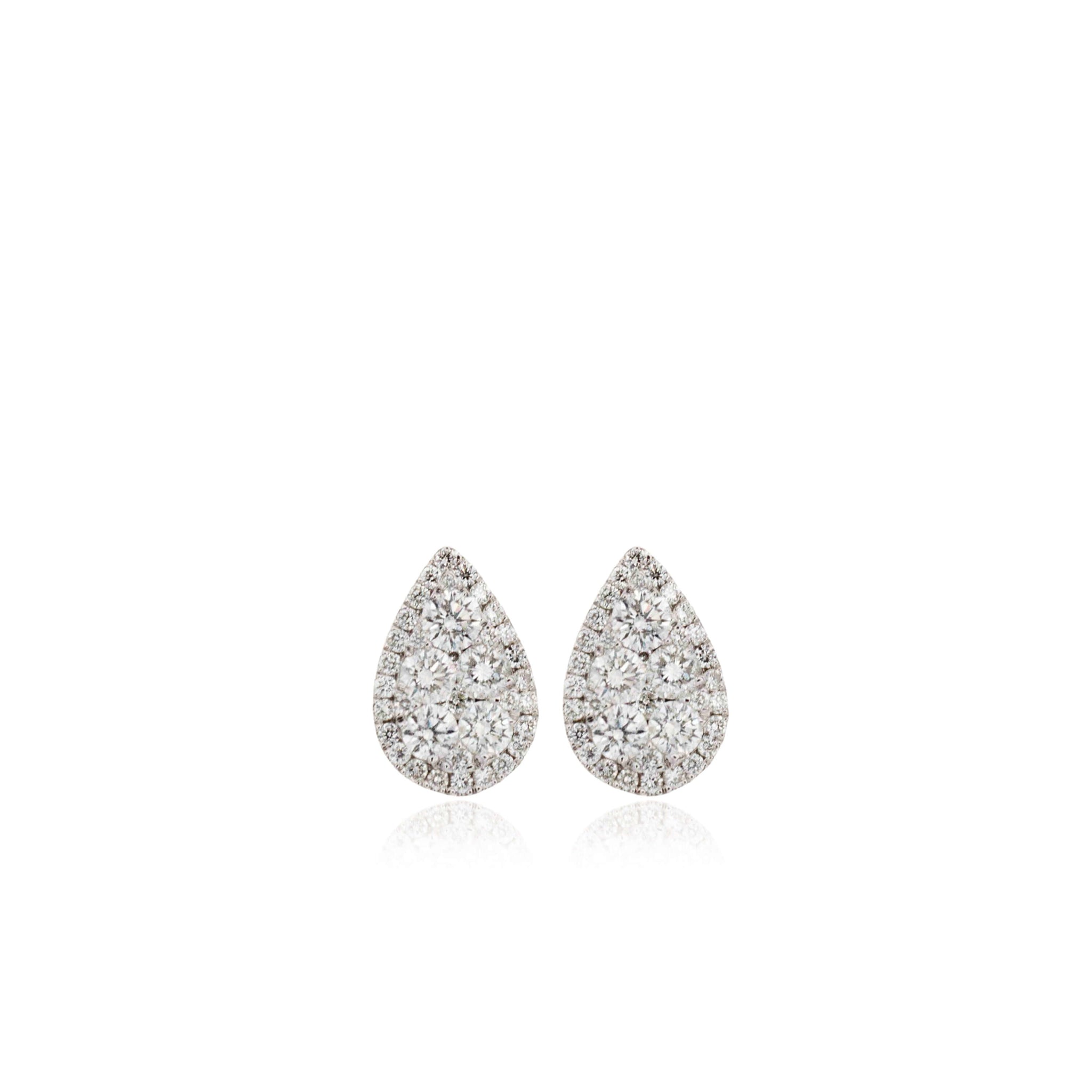 Melissa Pear-Shaped Diamond Cluster Studs