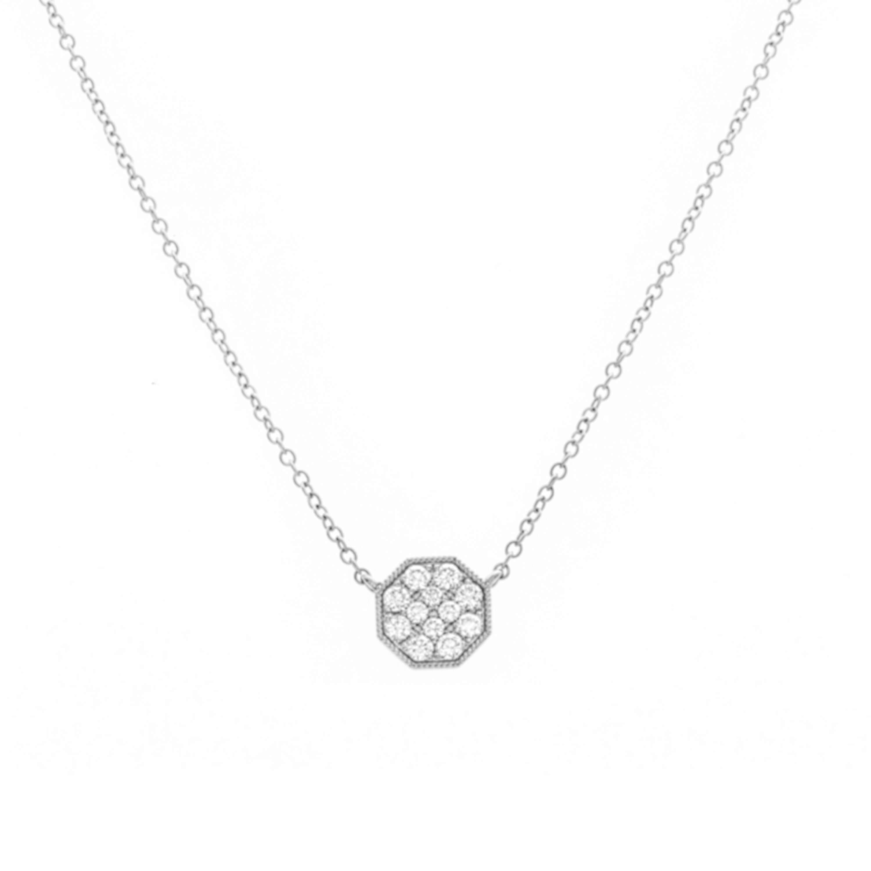 Waverly Octagon Diamond Pendant Necklace