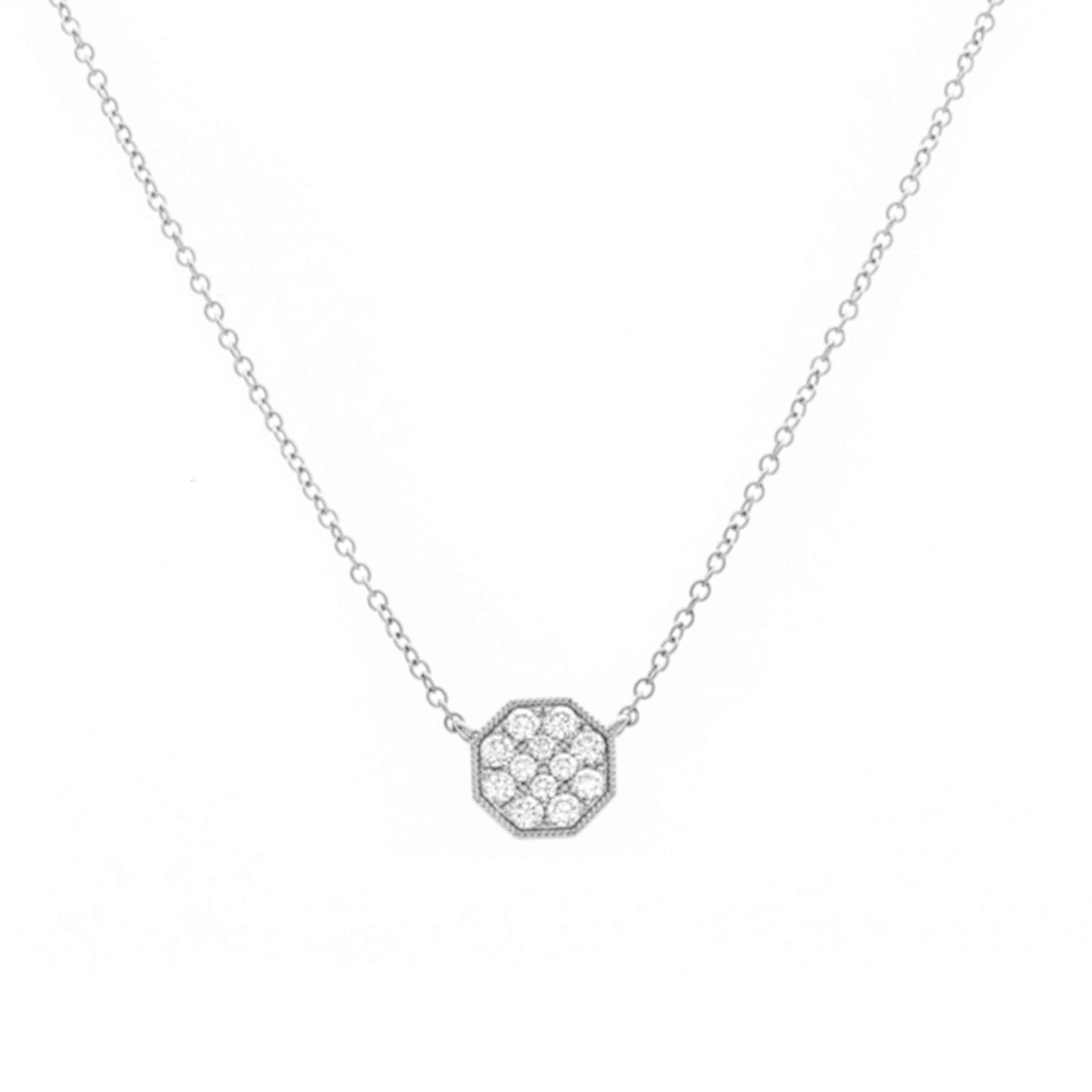 Waverly Octagon Diamond Pendant Necklace