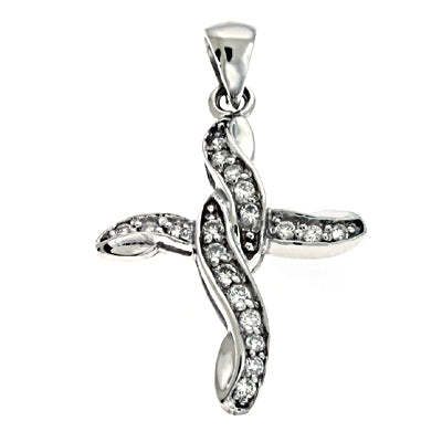 This Pendant is available in 14K White Gold. There are a total of 19 stones. There are Rounds with a total carat weight of 0.16 set in a  setting.