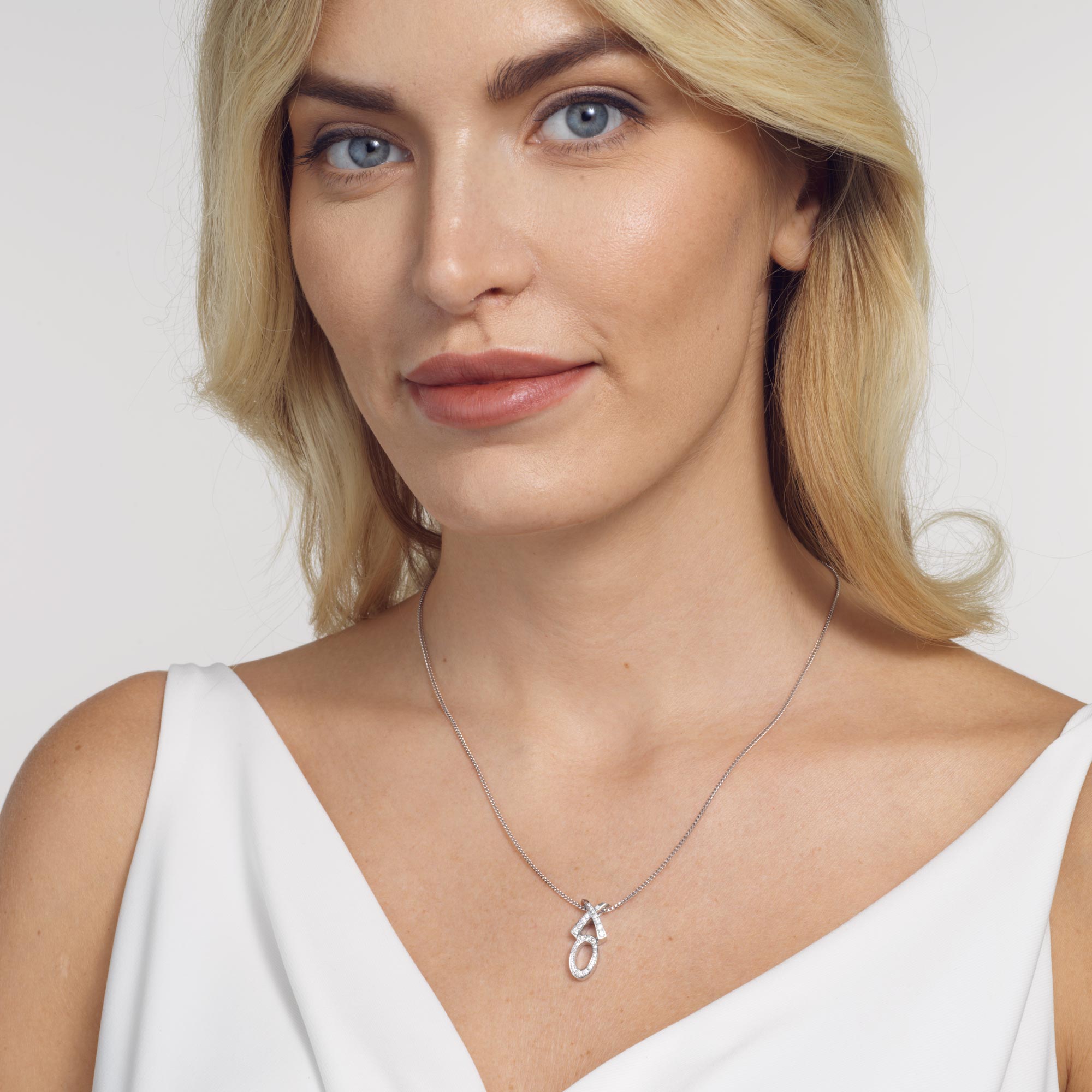 Paris X/O Pave Pendant Necklace