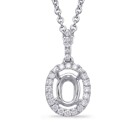 This Pendant is available in 14K White Gold. There are a total of 27 stones. There are Rounds with a total carat weight of 0.18 set in a Micro Prong setting.