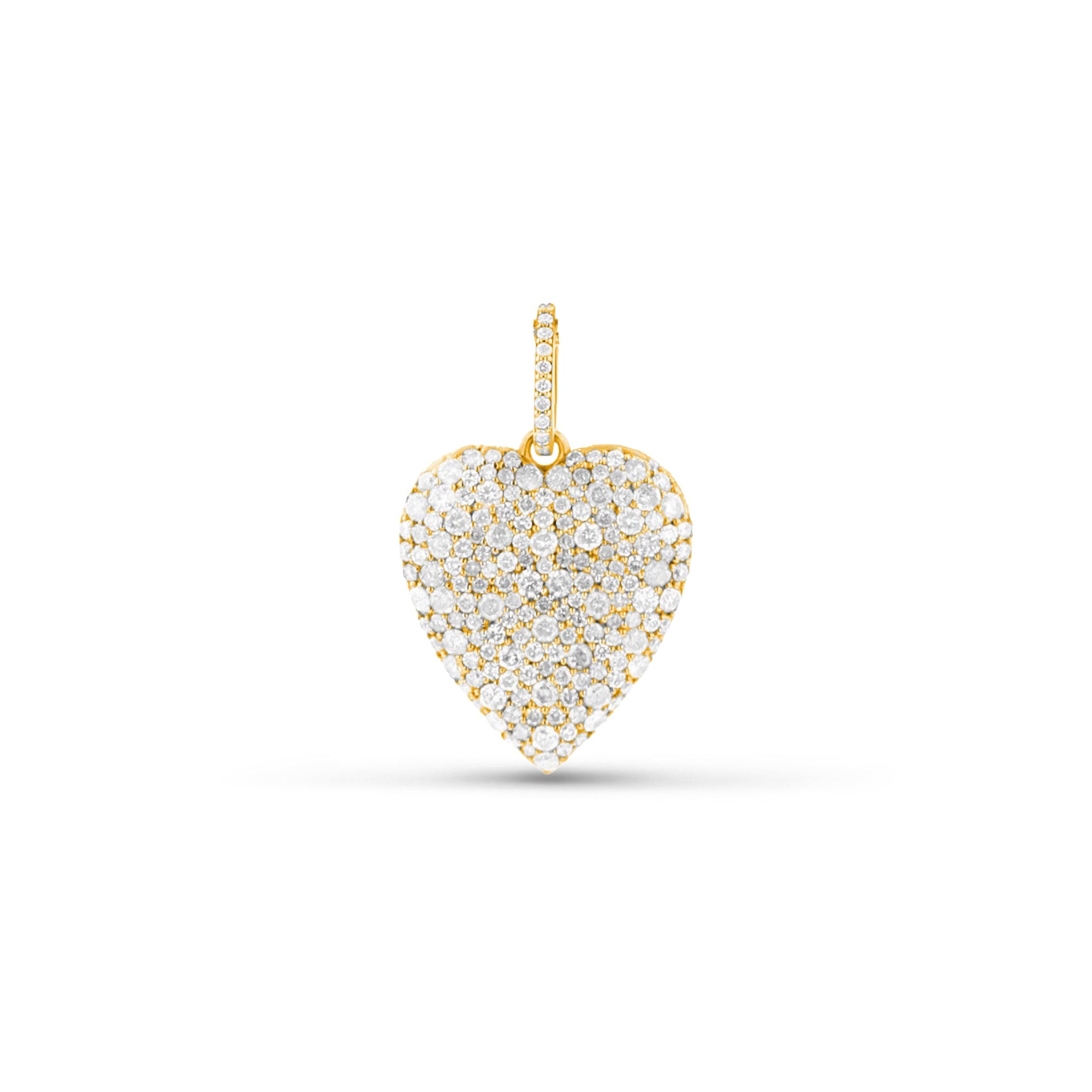 14k Forever in Love Diamond Cobblestone Heart Pendant