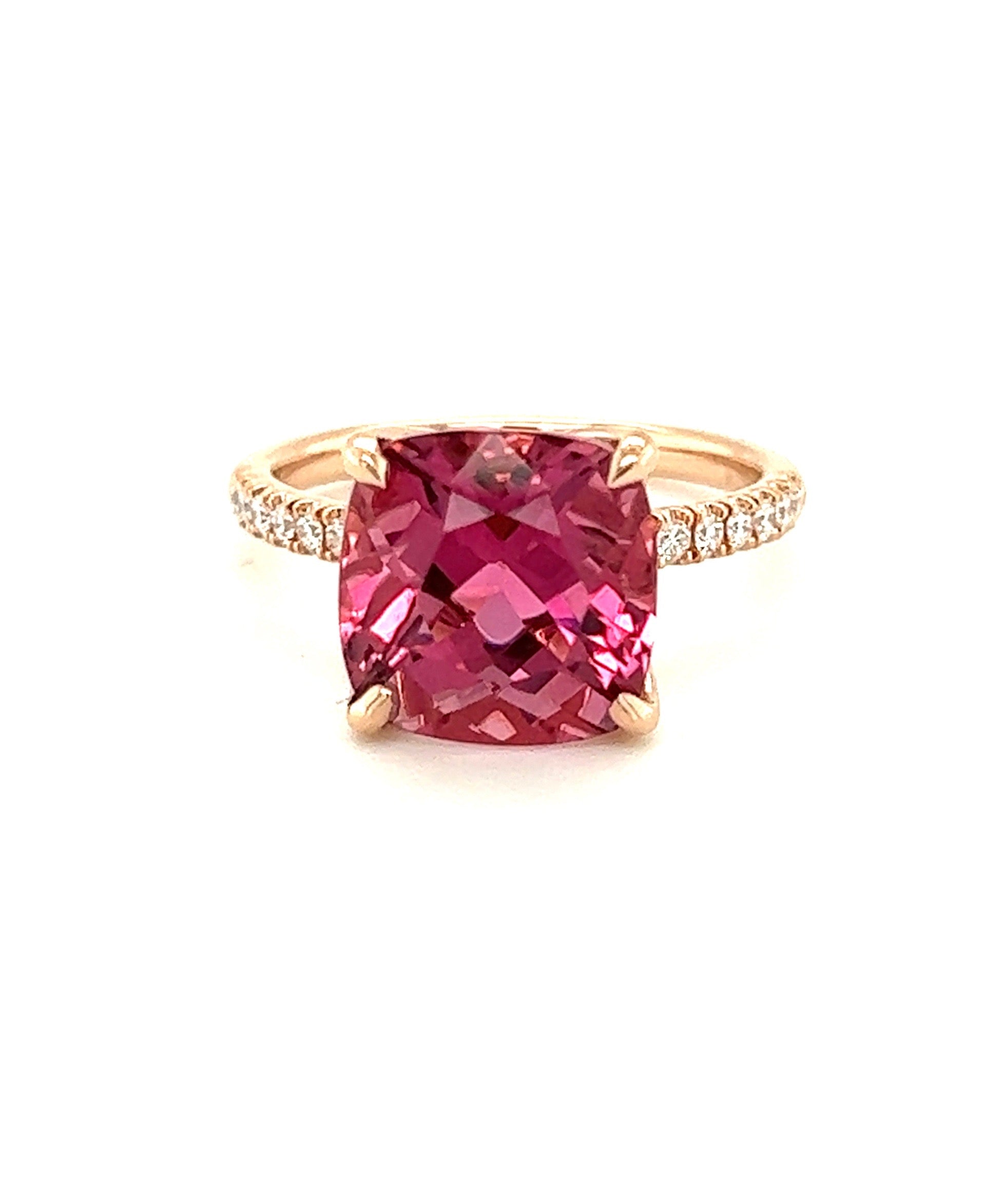 Pink Tourmaline Ring with Diamonds 281-JSA
