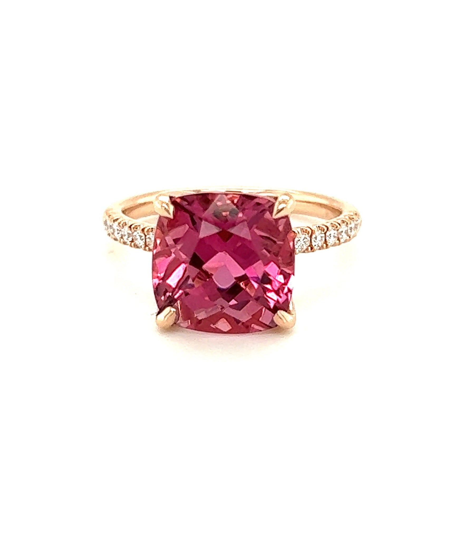 Pink Tourmaline Ring with Diamonds 281-JSA