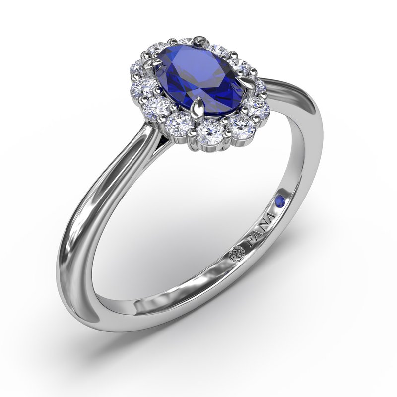 Blooming Halo Sapphire and Diamond Ring R1834S - TBird