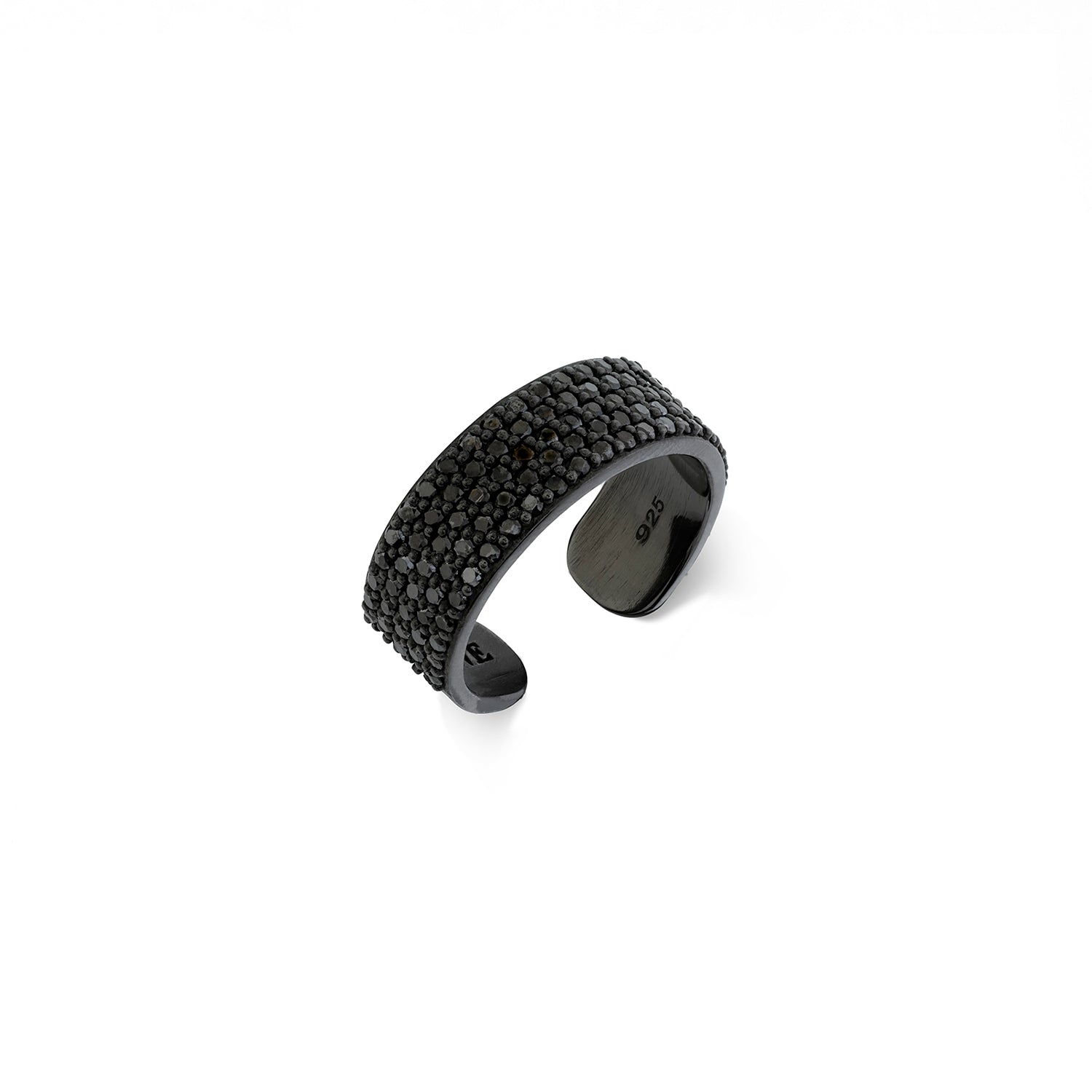 Mini Black Diamond Cuff Ring