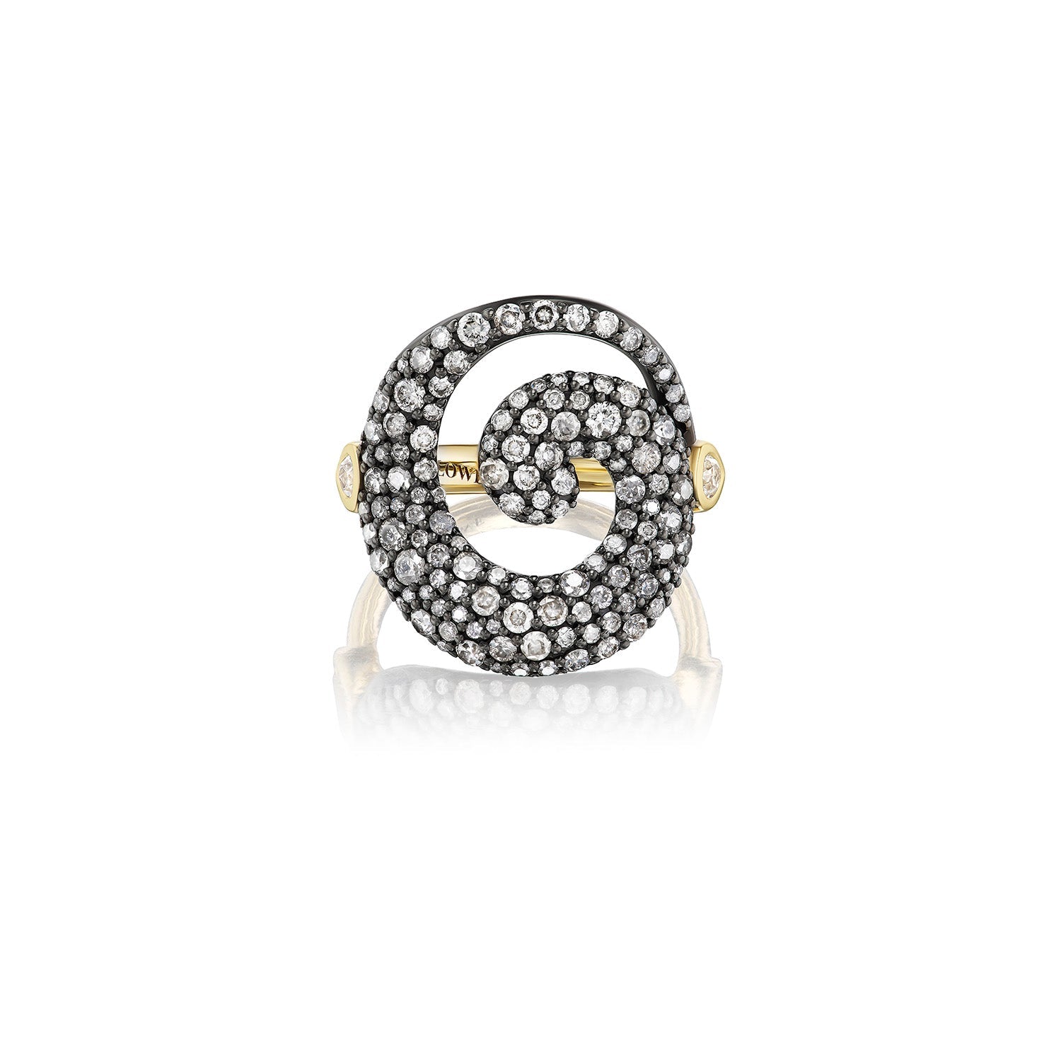 Miramar Diamond Cobblestone on 14k Gold Band Ring