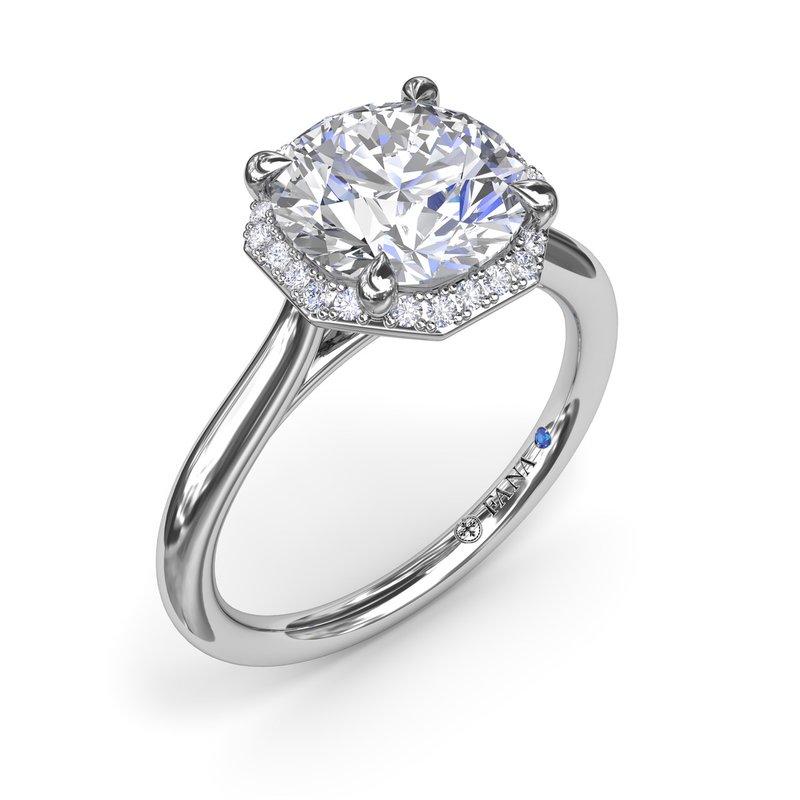 Octagon Halo Diamond Engagement Ring S4122 - TBird