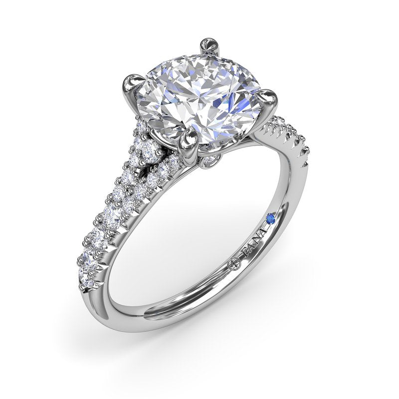 Diamond Split Shank Engagement Ring S4187 - TBird