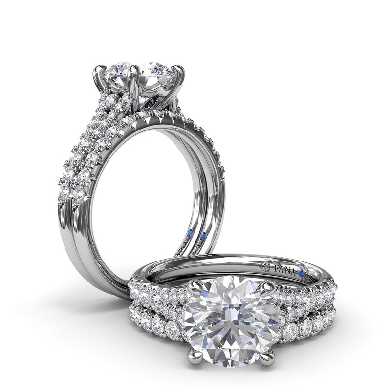 Diamond Split Shank Engagement Ring S4187 - TBird