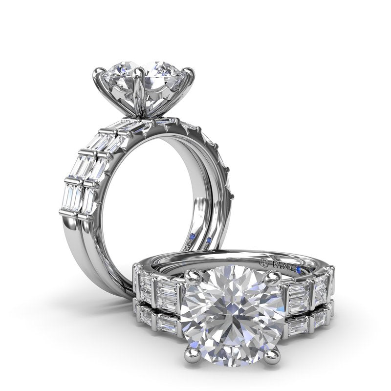 Beautiful Baguette Diamond Engagement Ring S4222 - TBird