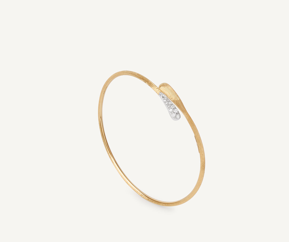 Bypass diamond bangle