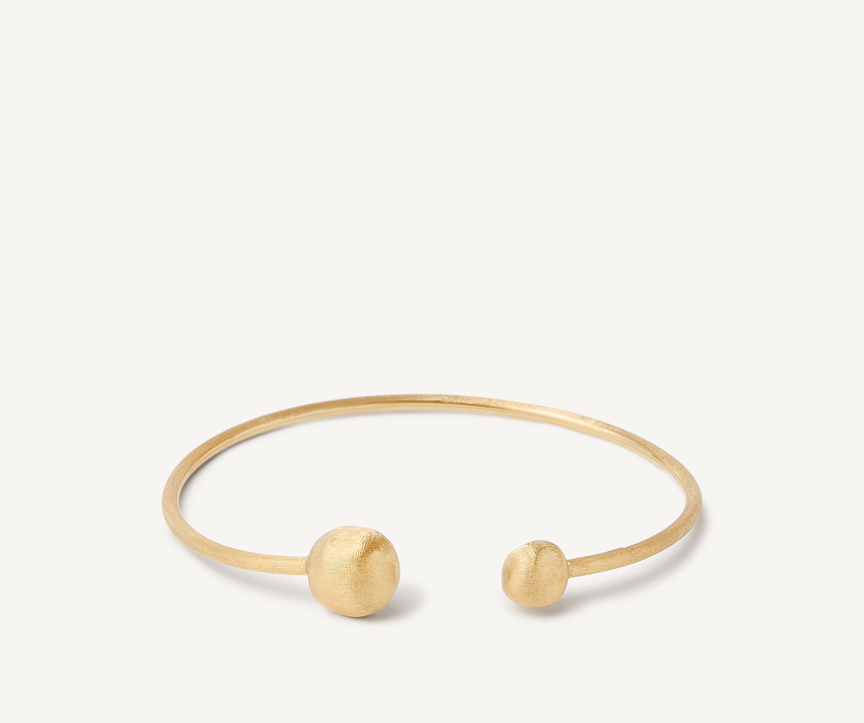 18kt yellow gold bangle with large beads