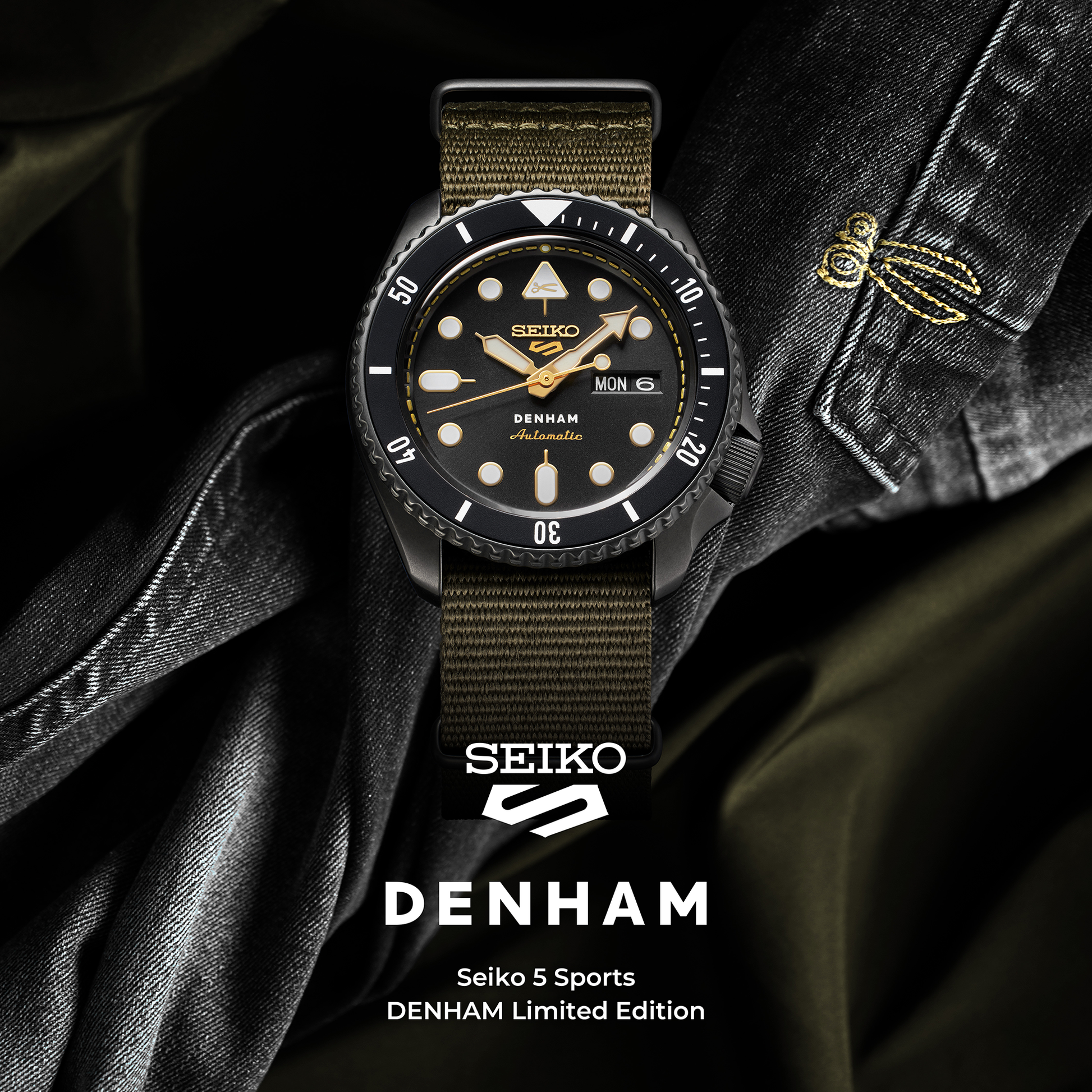 Seiko 5 Sports DENHAM Limited Edition Watch SBSA283