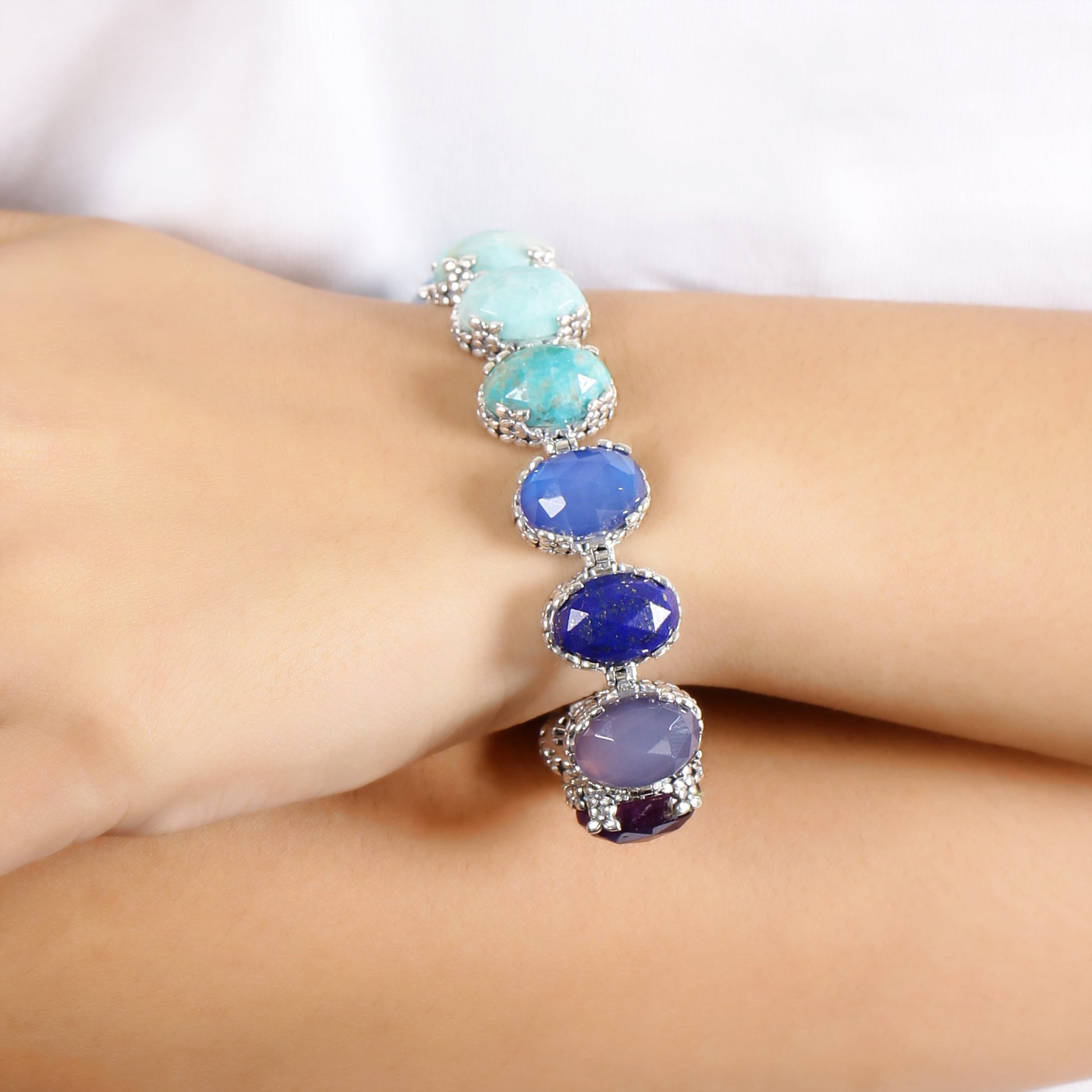 garden-of-stephen-amethyst-lapis-chrysocolla-turquoise-amazonite-malachite-agate-vessonite-moonstone-tiger-eye-cognac-quartz-sunstone-carnelian-rhodochrosite-and-guava-quartz-bracelet-in-sterling-silver
