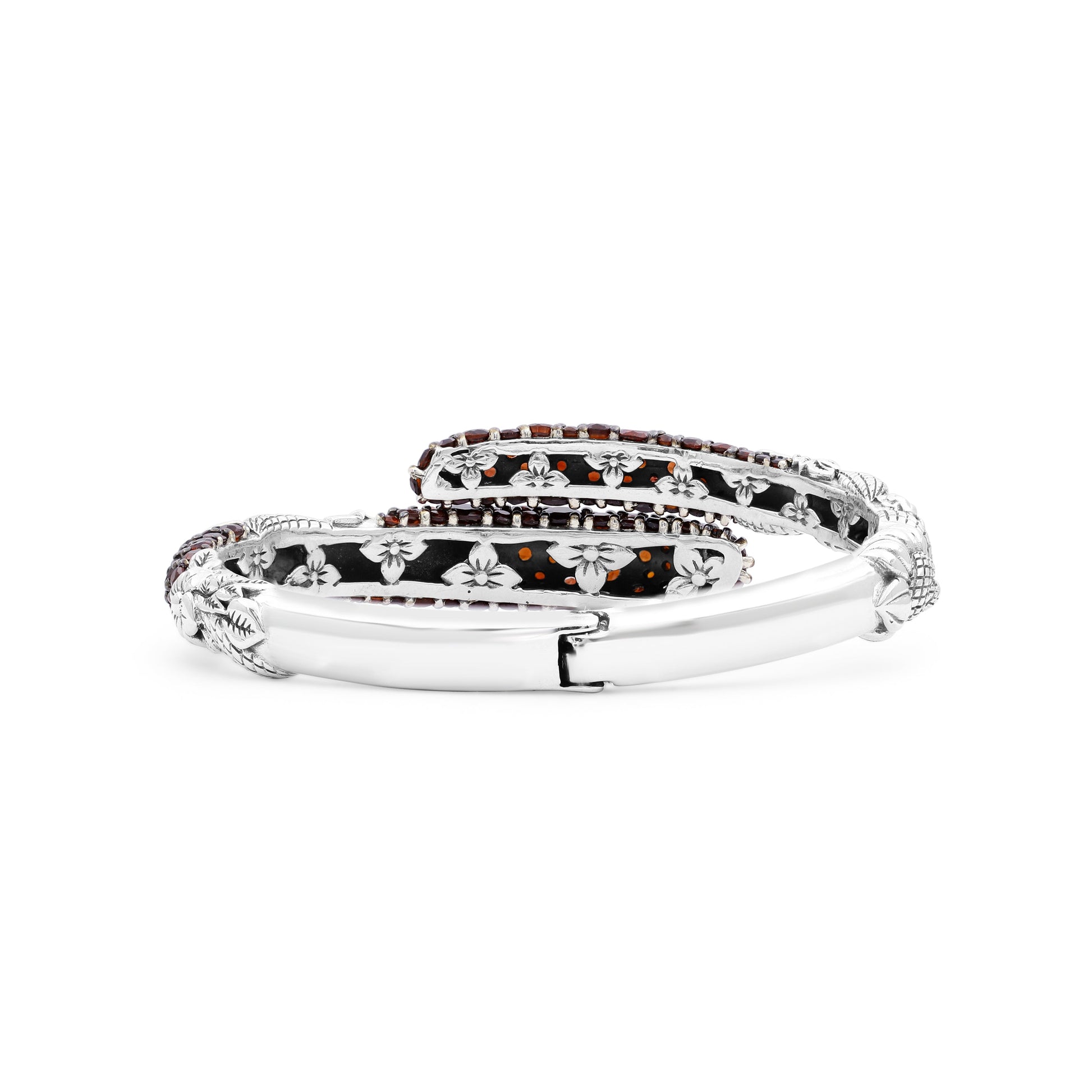 garden-of-stephen-faceted-garnet-open-and-close-bangle-in-sterling-silver
