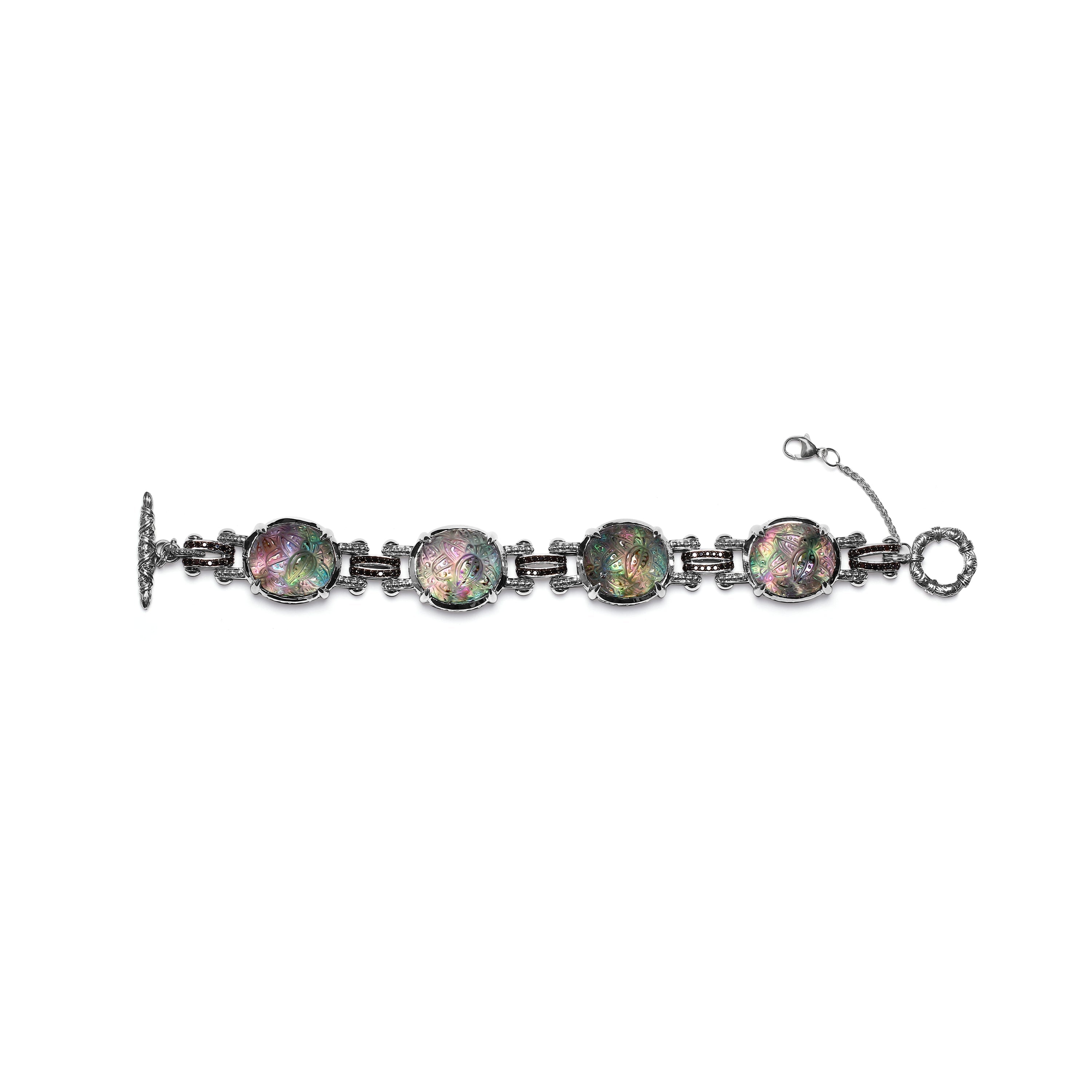 carventurous-hand-carved-natural-quartz-abalone-and-black-diamond-bracelet-in-sterling-silver