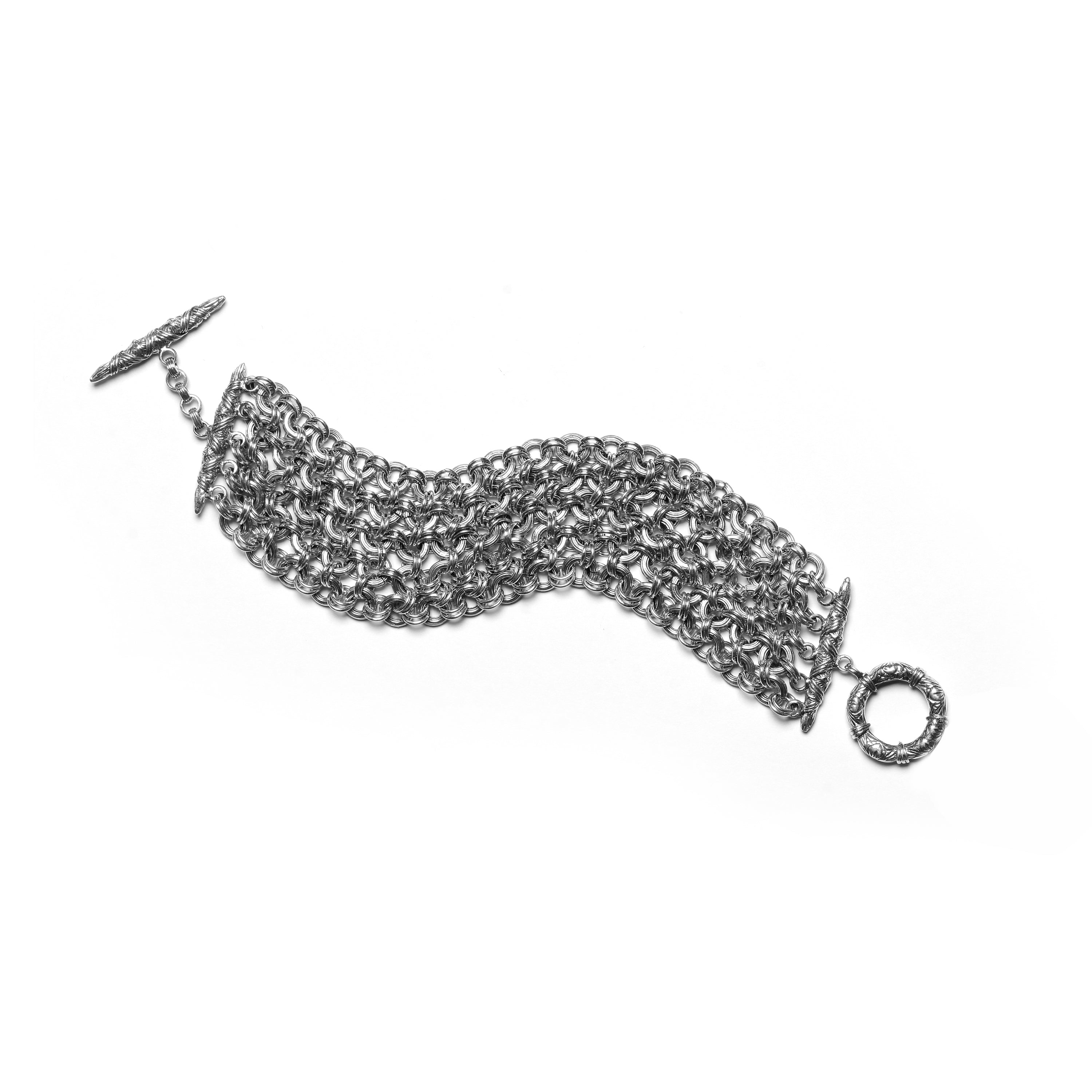 orogento-6-strand-hand-weave-sterling-silver-bracelet