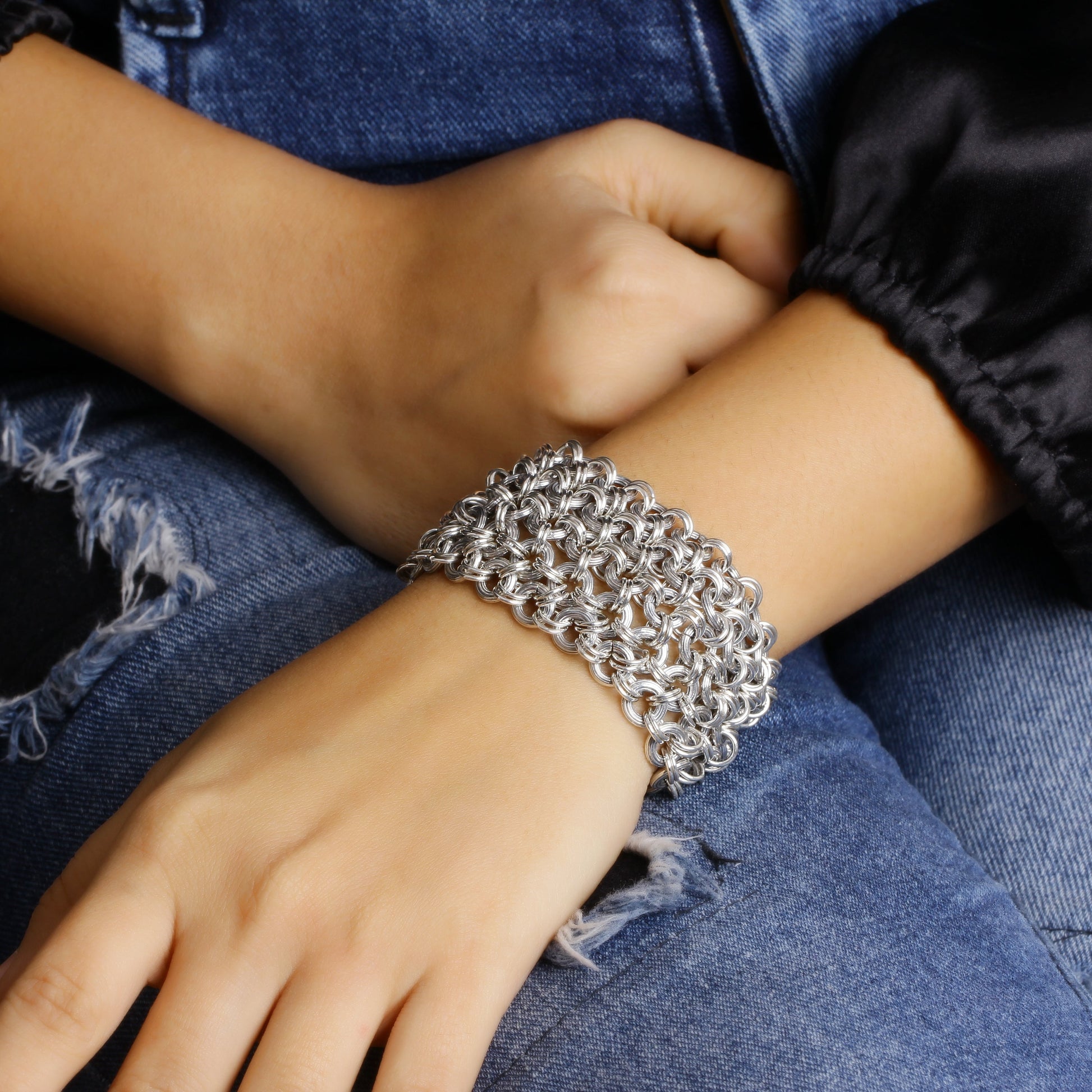 orogento-6-strand-hand-weave-sterling-silver-bracelet