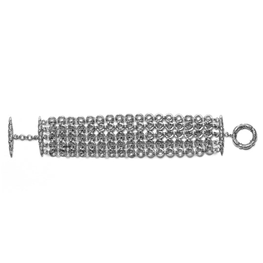 orogento-6-strand-hand-weave-sterling-silver-bracelet