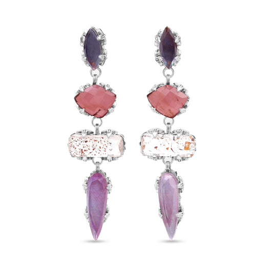 garden-of-stephen-natural-quartz-mother-of-pearl-garnet-lepidocrocite-and-ruby-dangle-earrings-in-sterling-silver