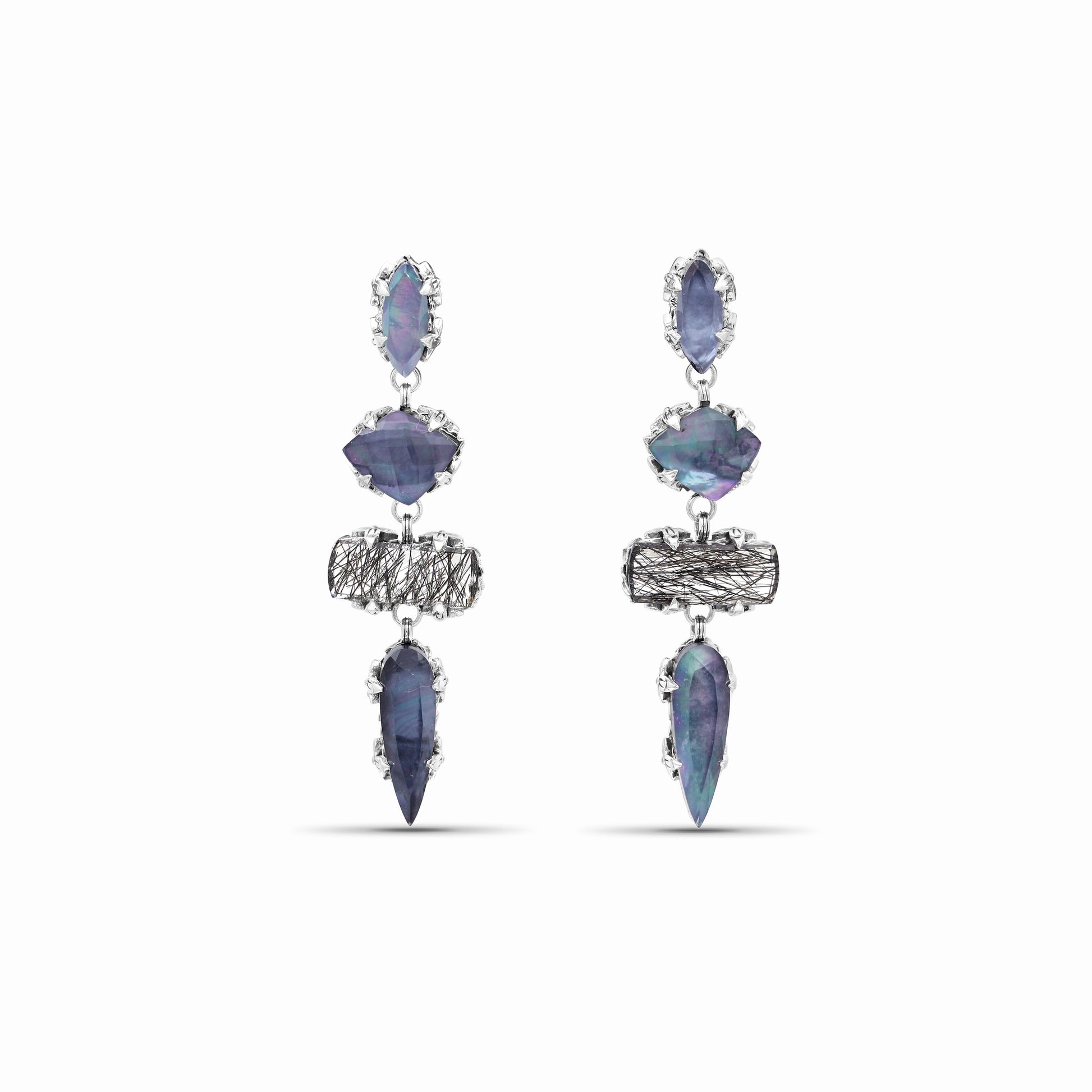 garden-of-stephen-natural-quartz-mother-of-pearl-black-hair-rutilated-quartz-black-agate-dangle-earrings-in-sterling-silver